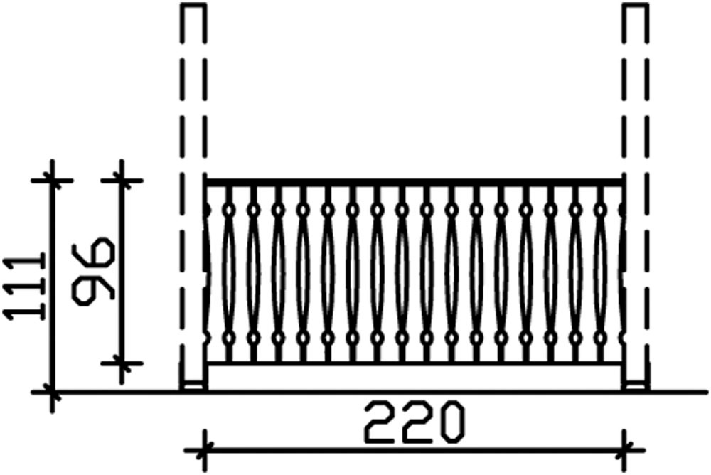Skanholz Brüstungsgeländer »Balkonschalung« für die Front