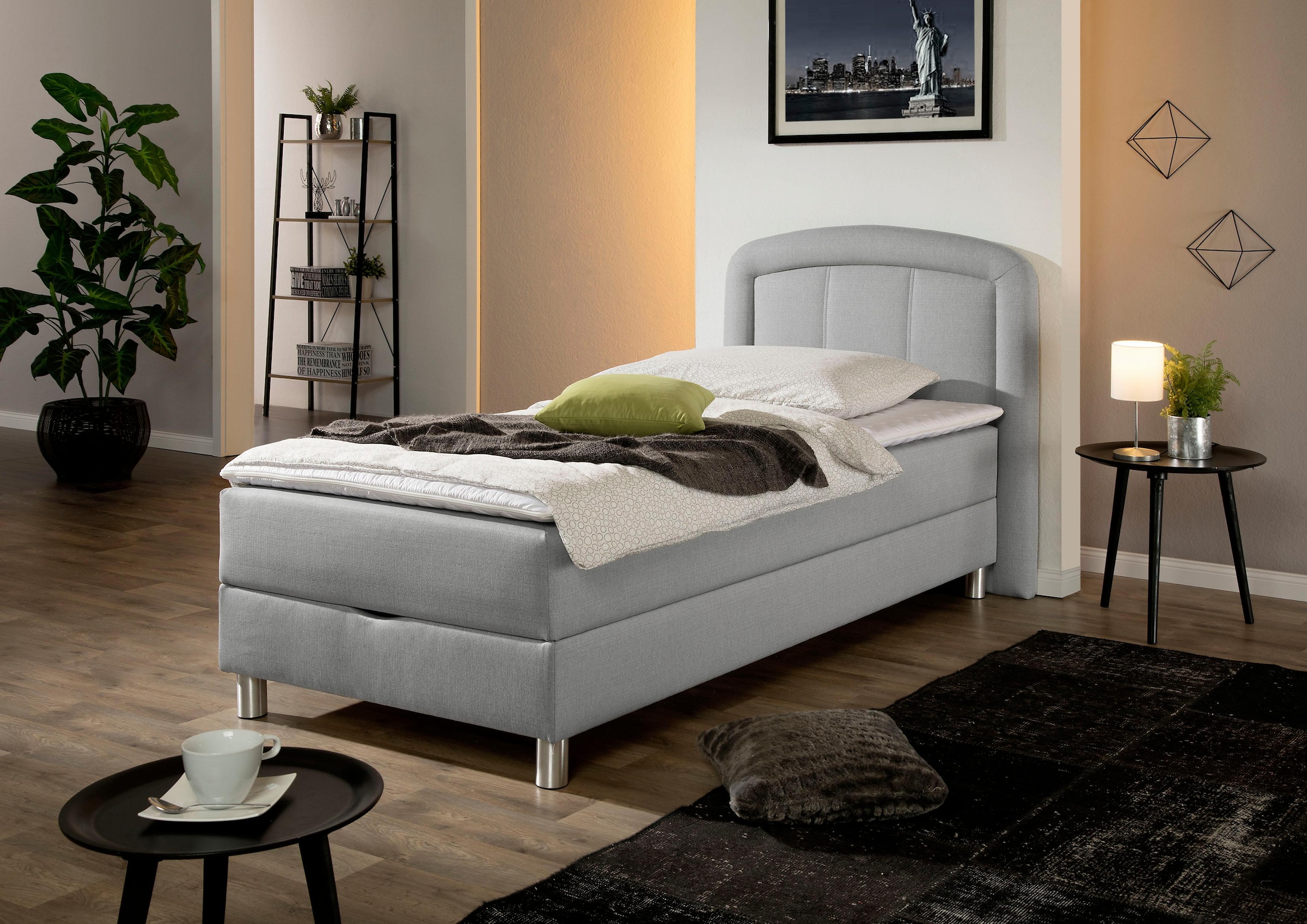 Maintal Polsterbett »Lucas« mit Bettkasten, in 4 Breiten und wahlweise 2 Matratzenarten