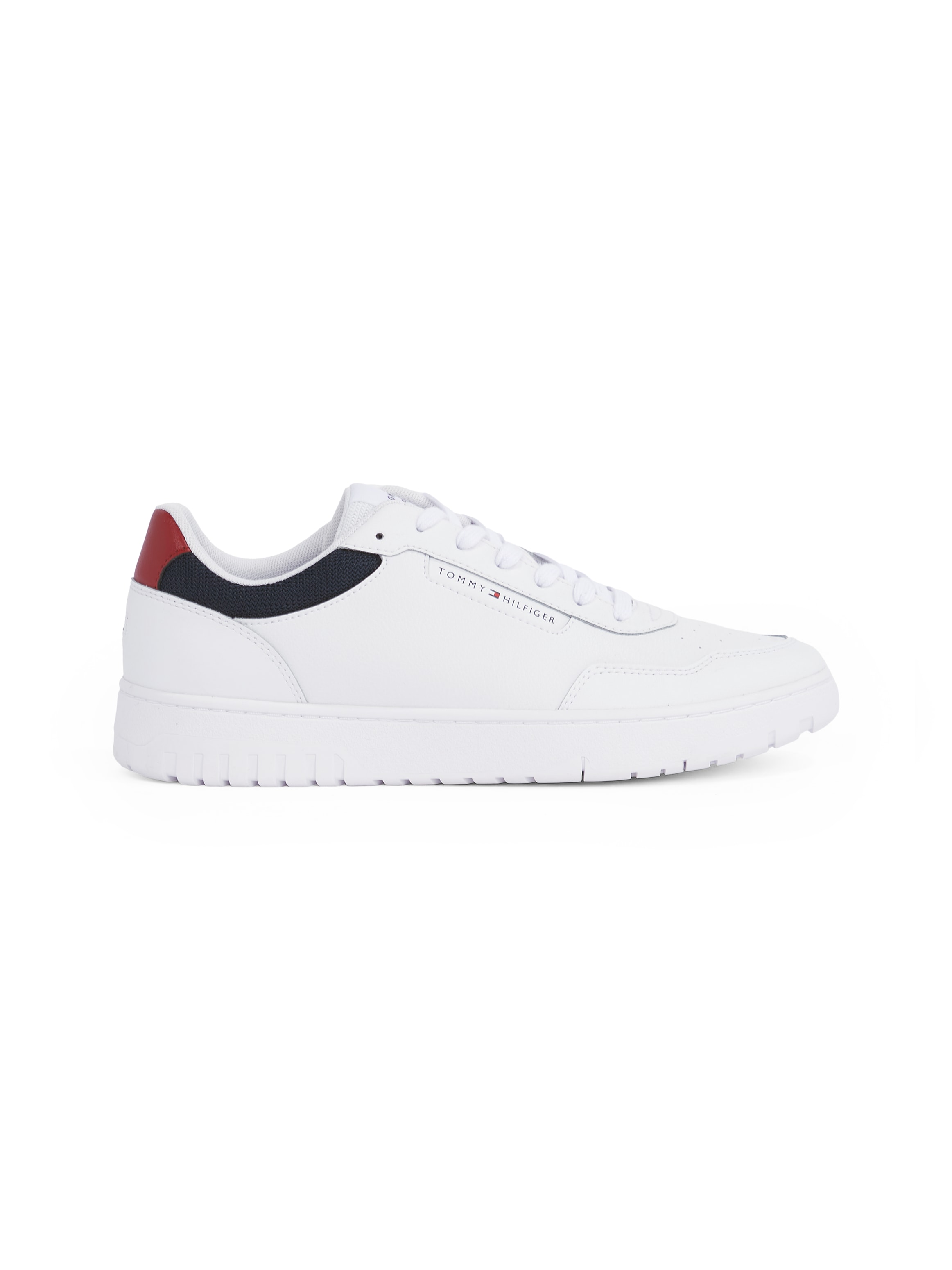 Tommy Hilfiger Sneaker »TH BASKET CORE LITE LTH«, Freitzeitschuh, Schnürschuh, Halbschuh mit gepolstertem Schaftrand