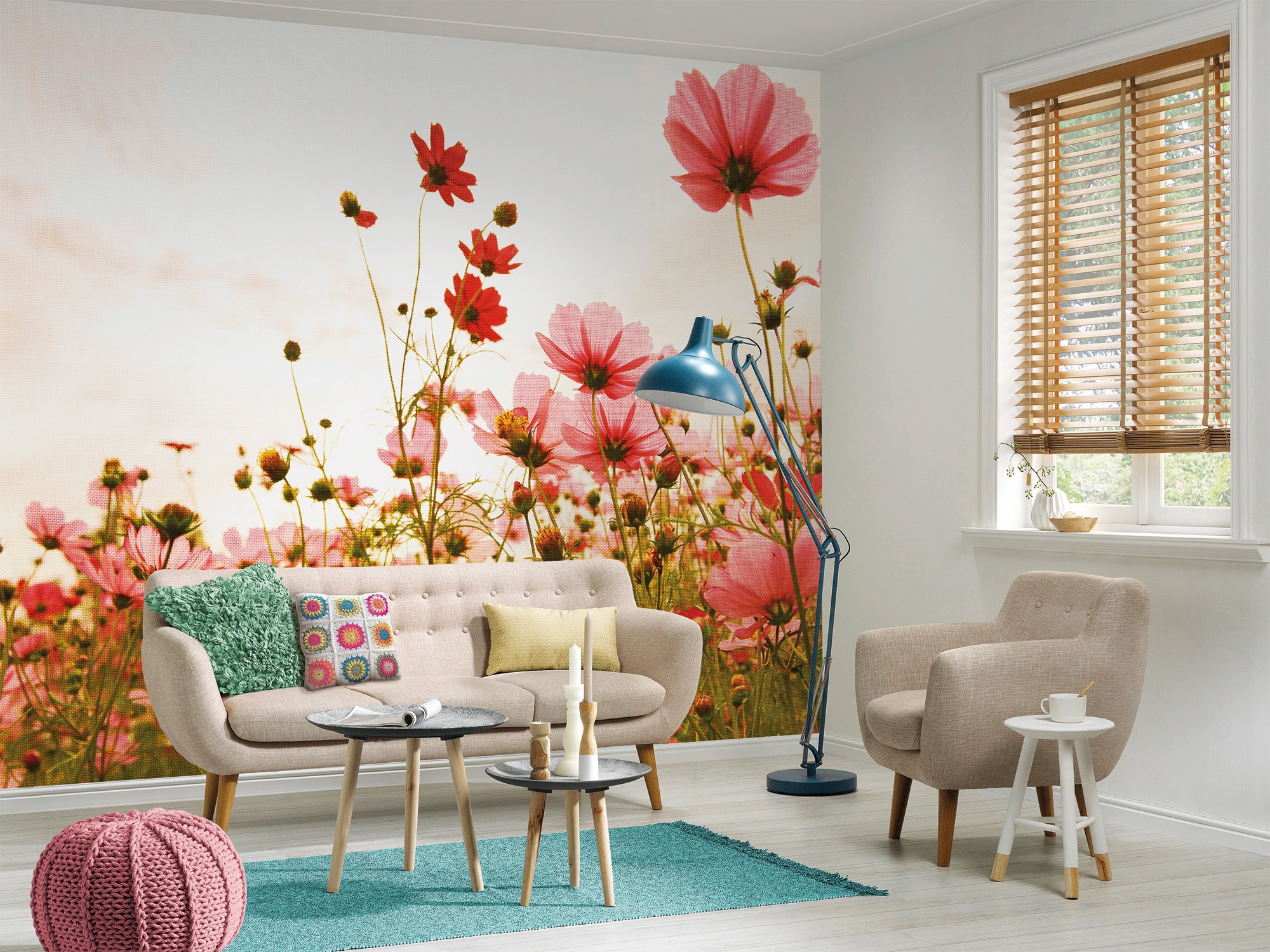 living walls Fototapete »Designwalls Flower Meadow 1«, Vlies, Wand, Schräge, Decke