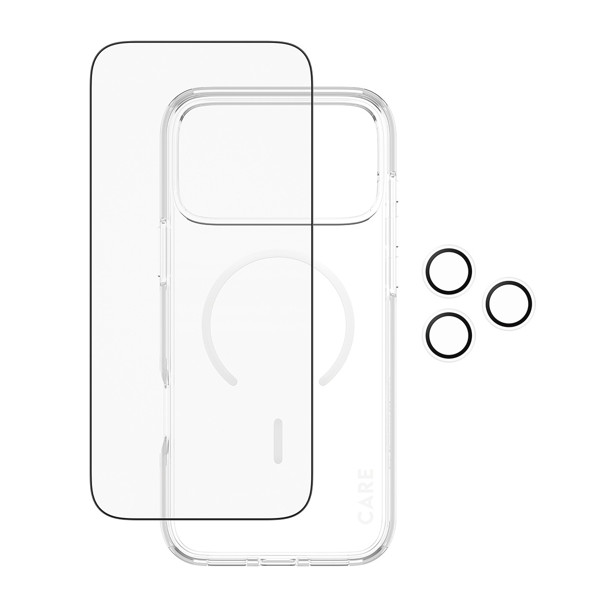 CARE by PanzerGlass Handyhülle »3-in-1 Flagship Explorer Bundle Apple iPhone 17 Pro Max«, Apple iPhone 17 Pro Max, Backcover, Schutzhülle, Handyschutzhülle, Case, Schutzcase, stoßfest