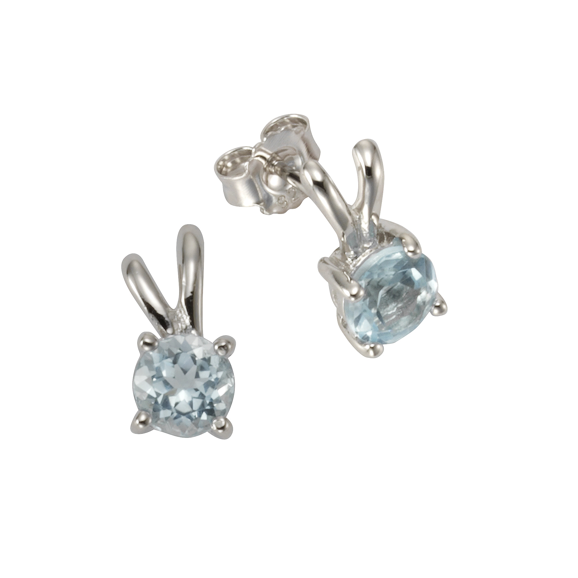 Zeeme Fingerring »Silber 925 rhodiniert mit Blautopas (beh.)«