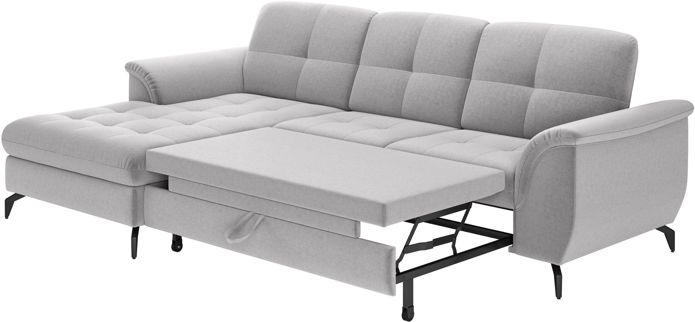 sit&more Ecksofa »Zora L-Form«, wahlweise mit Bettfunktion und Bettkasten