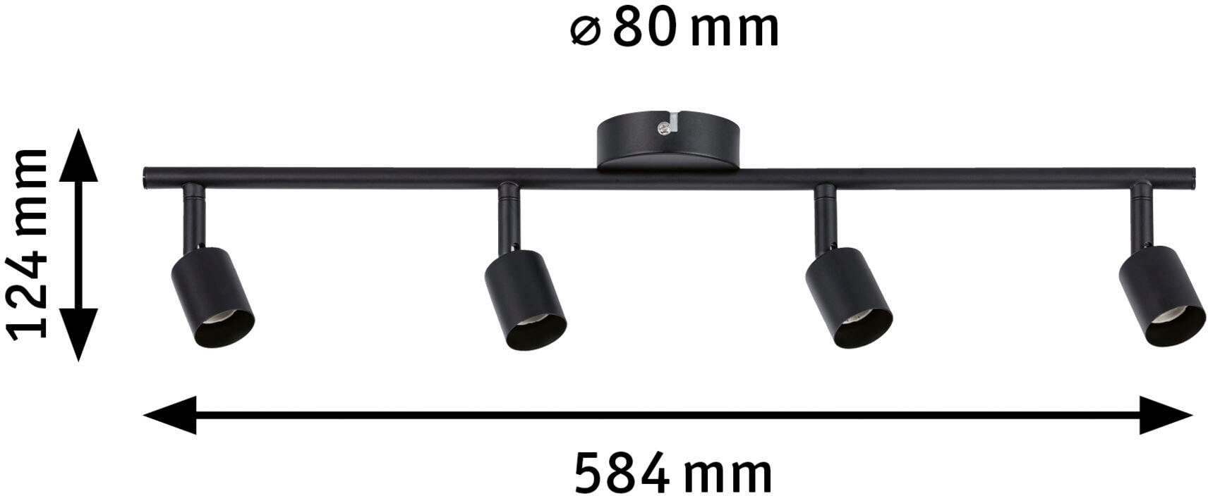 Paulmann LED Deckenleuchte »Carolina«, 4 flammig, Leuchtmittel GU10 | ohne Leuchtmittel, GU10