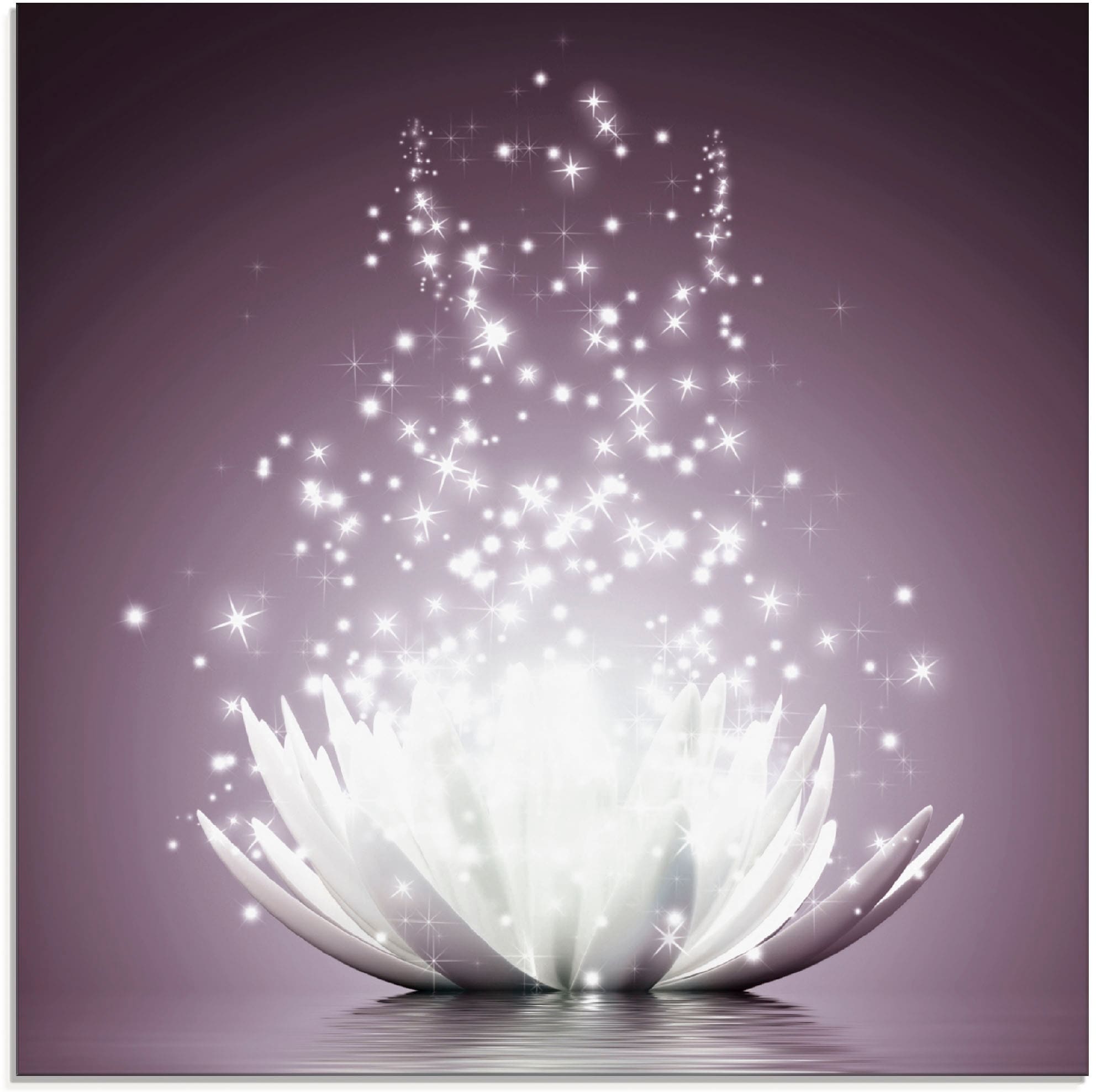 Artland Glasbild »Magie der Lotus-Blume«, Blumen, (1 St.), in verschiedenen Größen