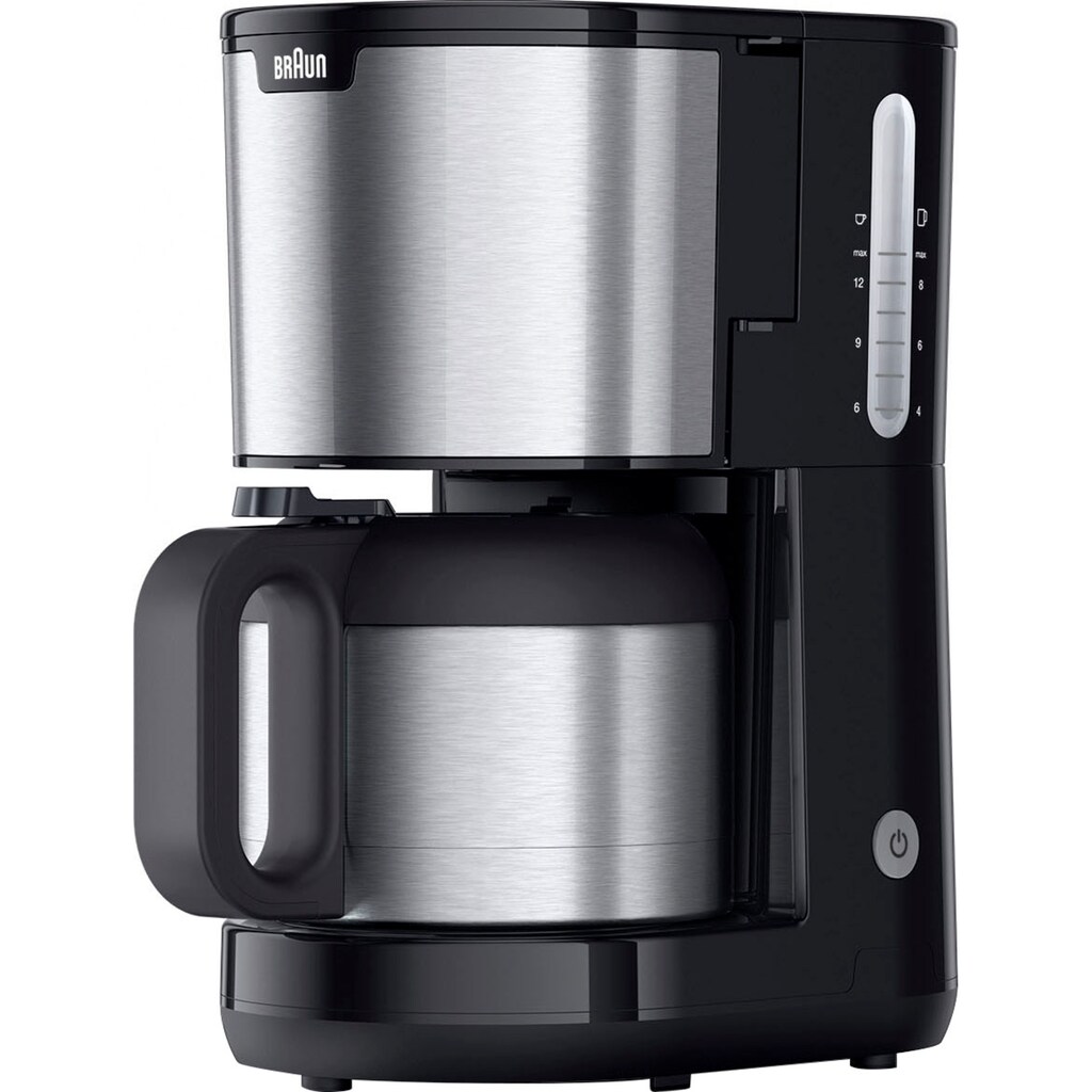 Braun Filterkaffeemaschine »PurShine KF1505 BK«, 1,2 l Kaffeekanne, Papierfilter