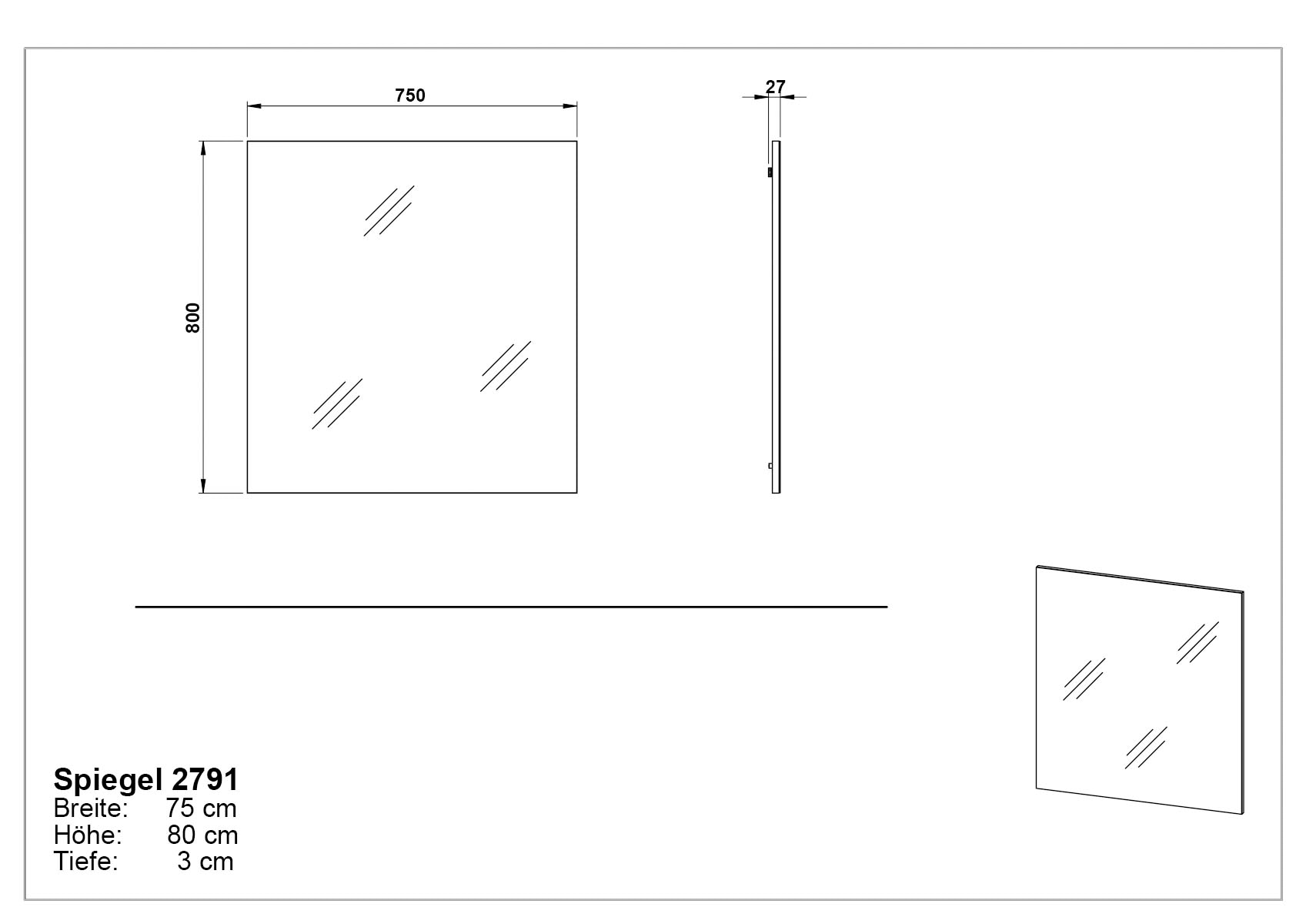 GERMANIA Wandspiegel »Spiegel 2791«