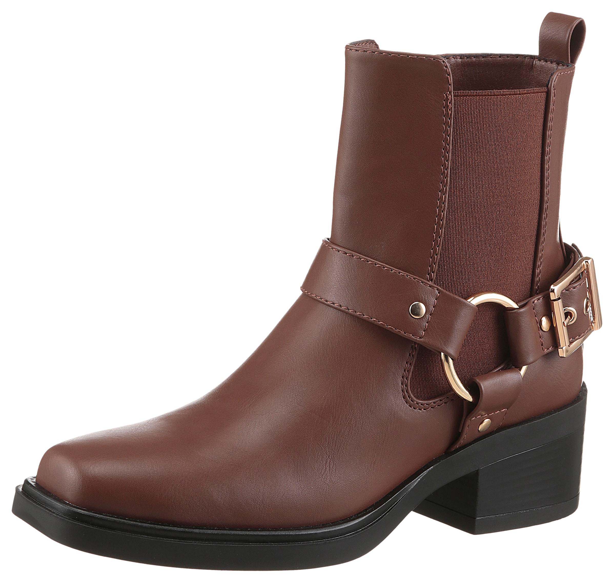 Aniston SHOES Westernstiefelette, Cowboyboots, Blockabsatz, mit Stretcheinsatz - NEUE KOLLEKTION