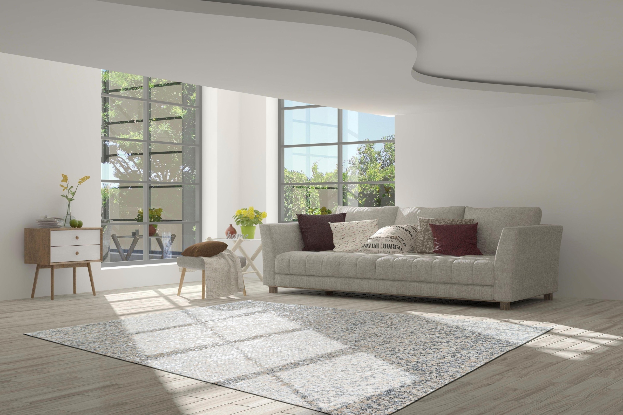 calo-deluxe Fellteppich »Vezzana 615«, rechteckig, 5 mm Höhe, echtes Rinderfell, Wohnzimmer