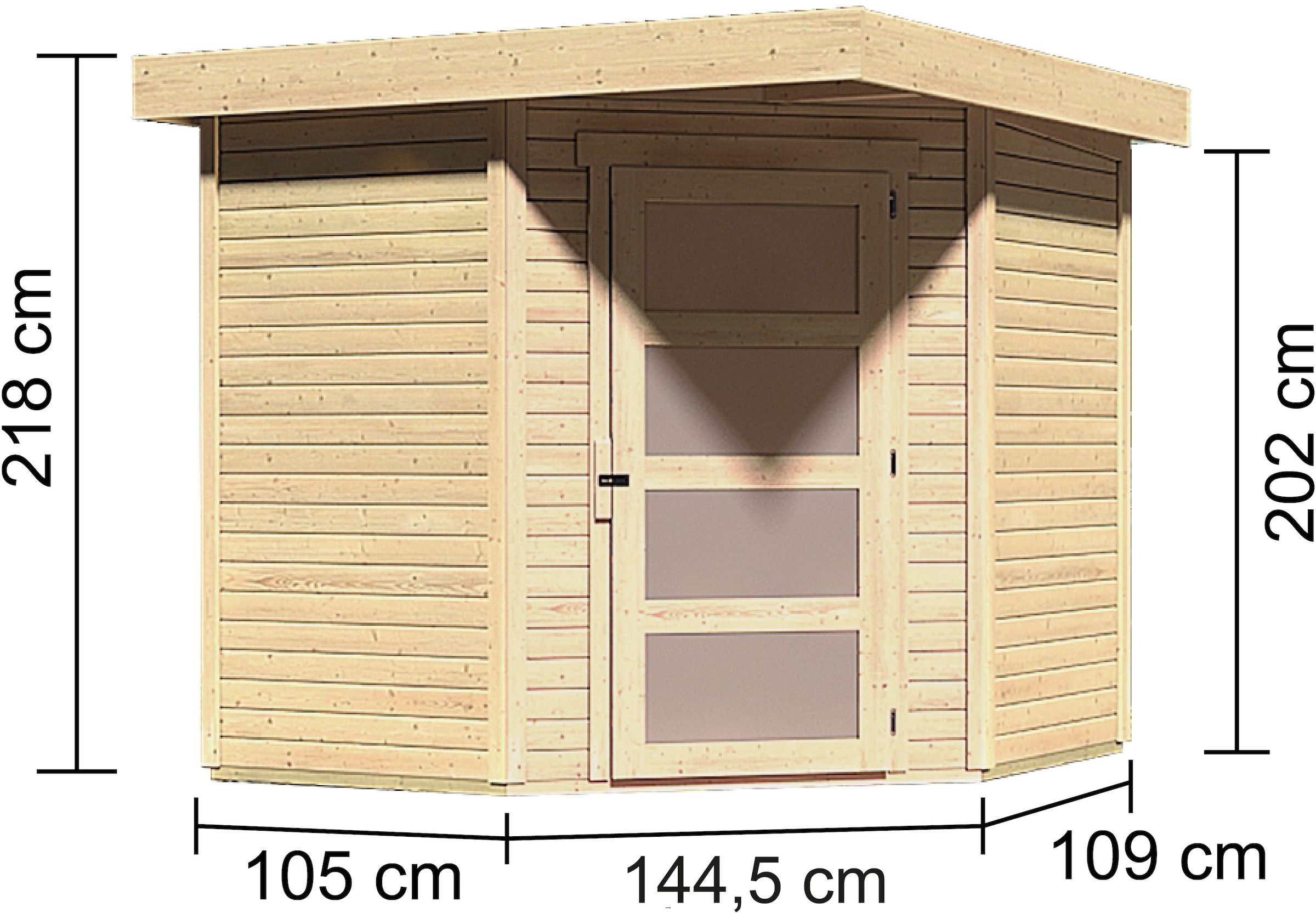 Karibu Gartenhaus »Schwandorf 3«, aus hochwertiger nordischer Fichte