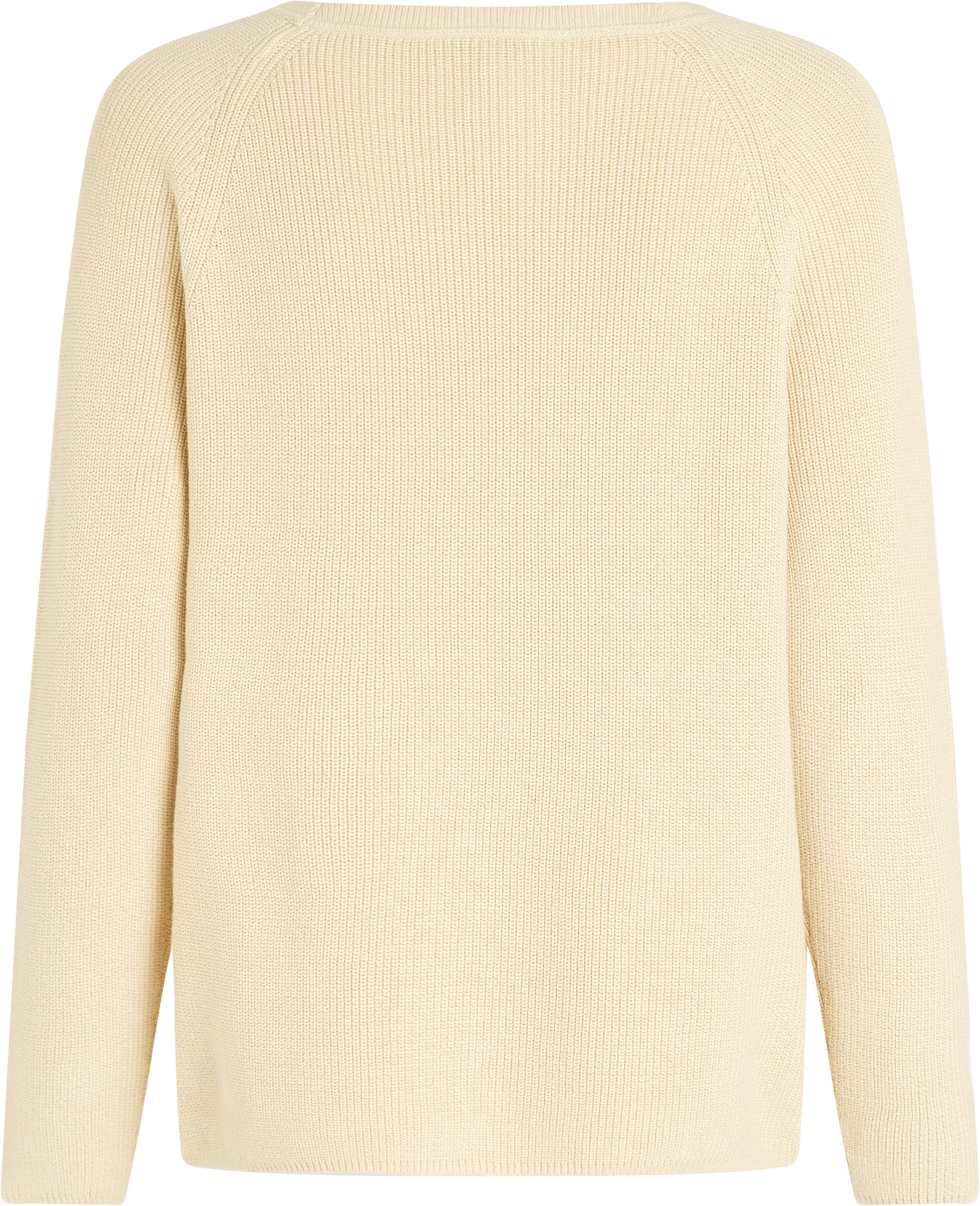 Tommy Hilfiger Strickpullover »CO CARDI FINE GG LS BOAT-NK SWT«, mit Raglanärmel, Logostickerei
