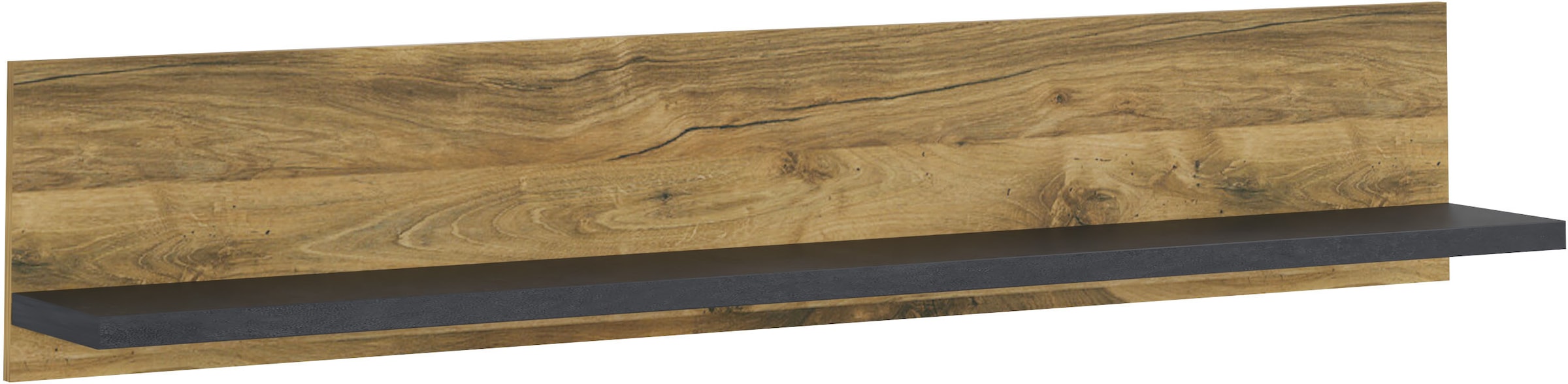 Home affaire Wandboard »York, modernes Wandregal, Hängeregal mit Ablagefach«, vielseitig einsetzbar, in Hunton Oak Dekor verfügbar, 156 cm breit