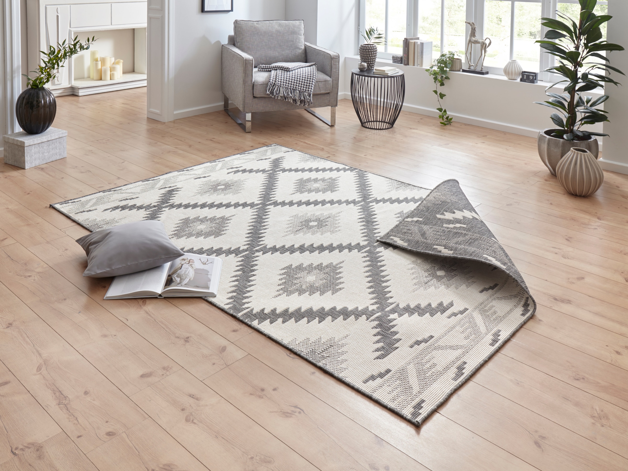 NORTHRUGS Teppich »Malibu Wendeteppich«, rechteckig, 5 mm Höhe, In-& Outdoo günstig online kaufen