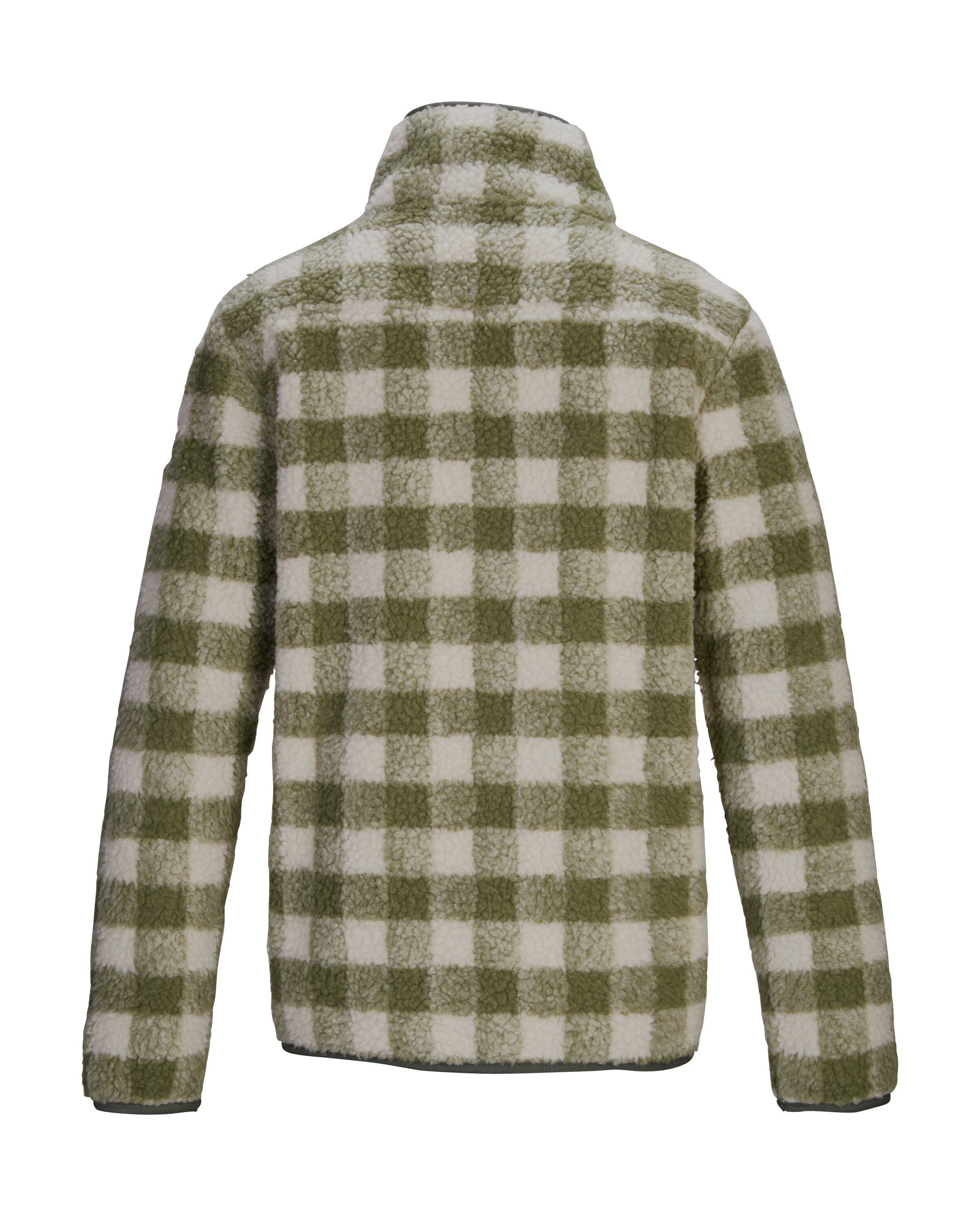 Killtec Fleecejacke »KOW 244 BYS FLC JCKT«, Kinder Sherpa Fleecejacke mit Karomuster, Kinnschutz und Taschen