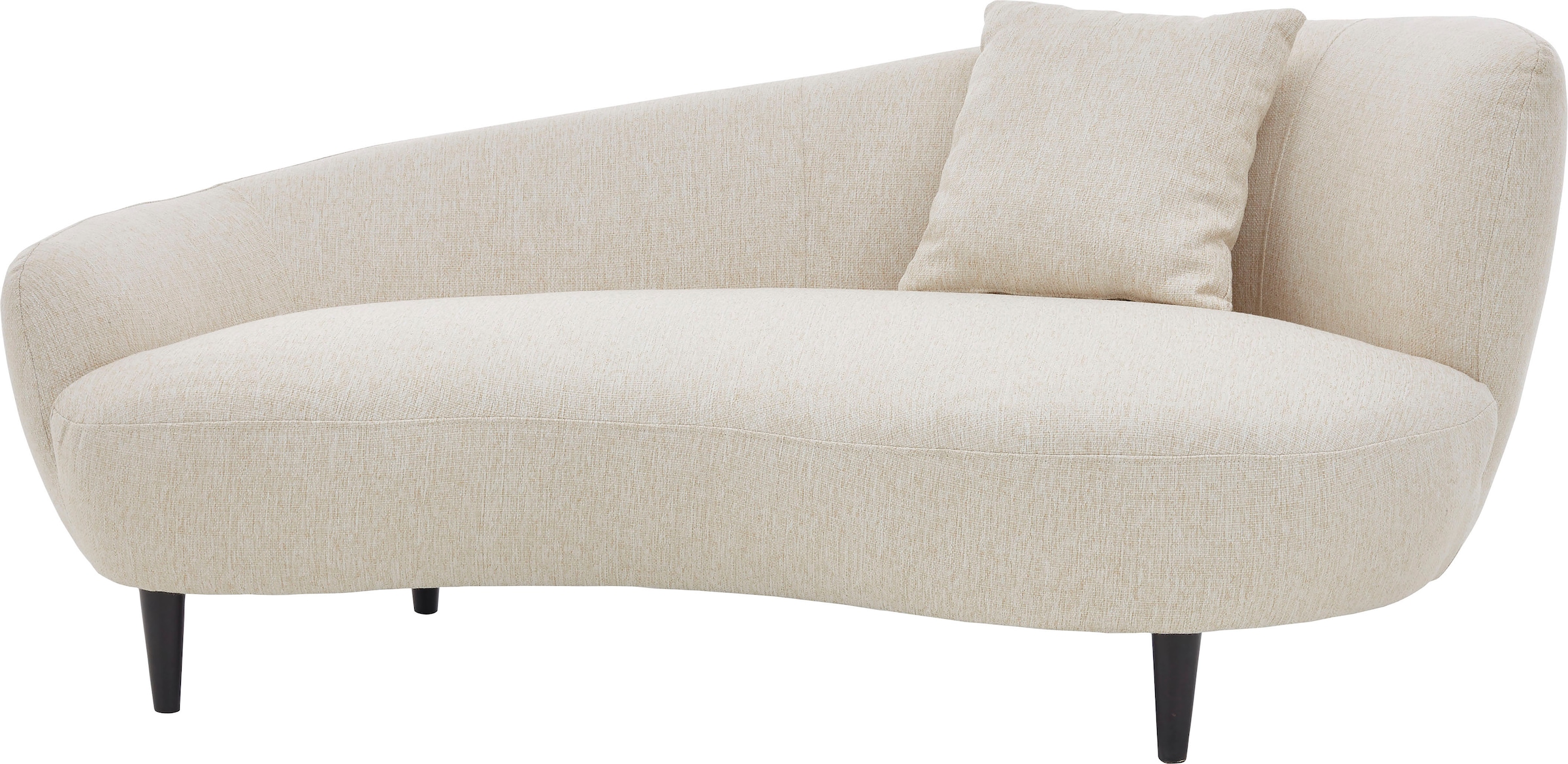 ATLANTIC home collection Chaiselongue »Olivia«, Nierenform-Sofa mit Zierkissen