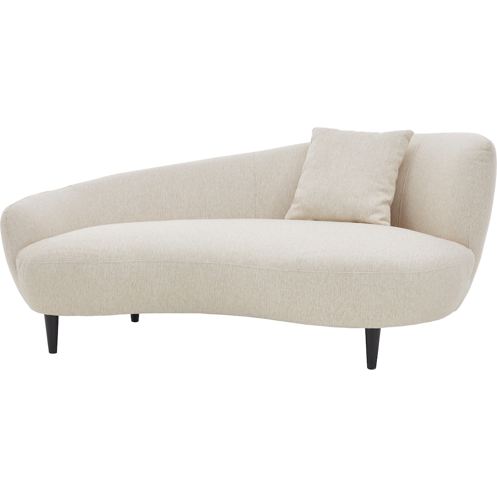 ATLANTIC home collection Chaiselongue »Olivia«, Nierenform-Sofa mit Zierkissen