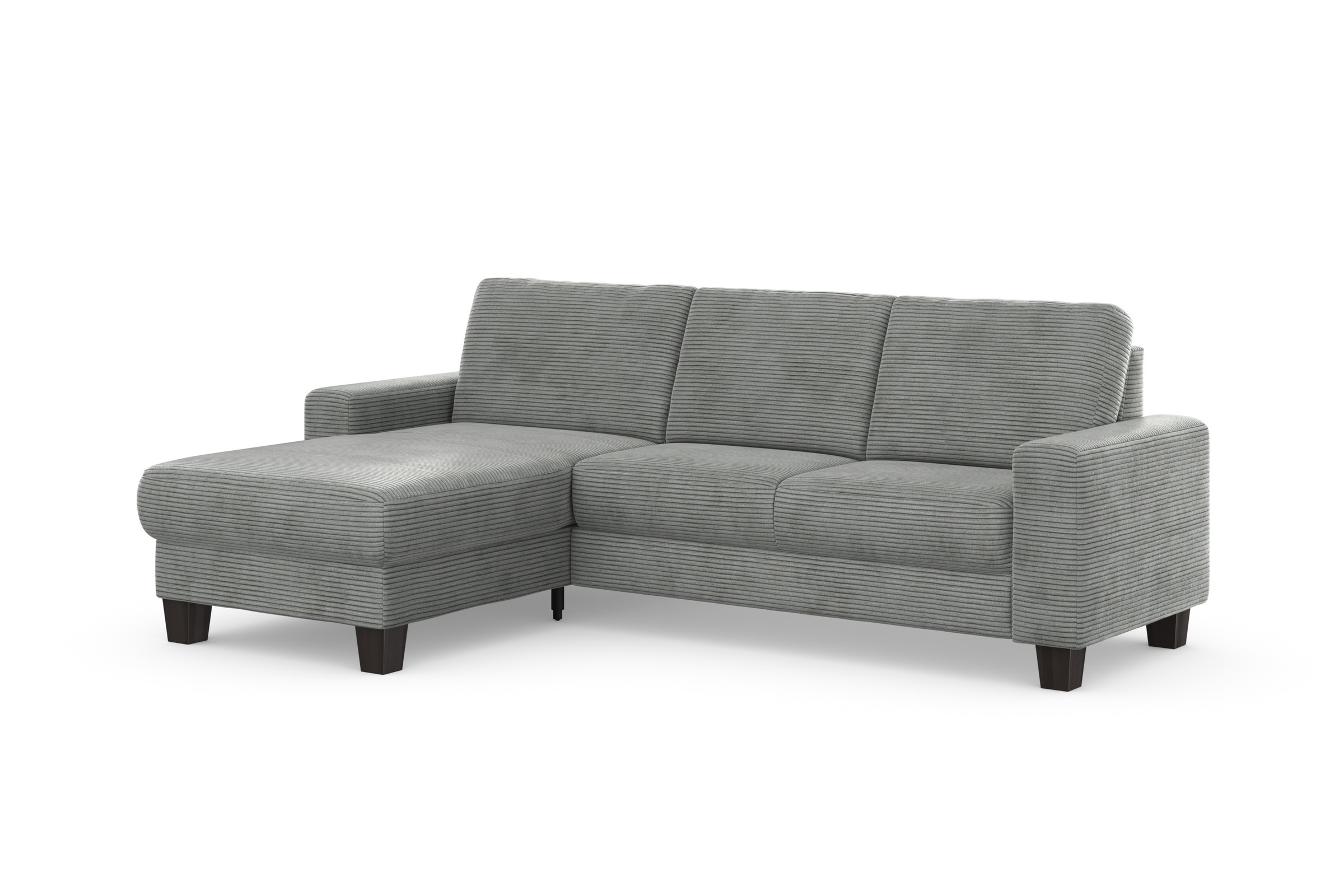 Home affaire Ecksofa »Summer L-Form«, mit Recamiere, mit oder ohne Bettfunktion und Bettkasten, Cord-Bezug