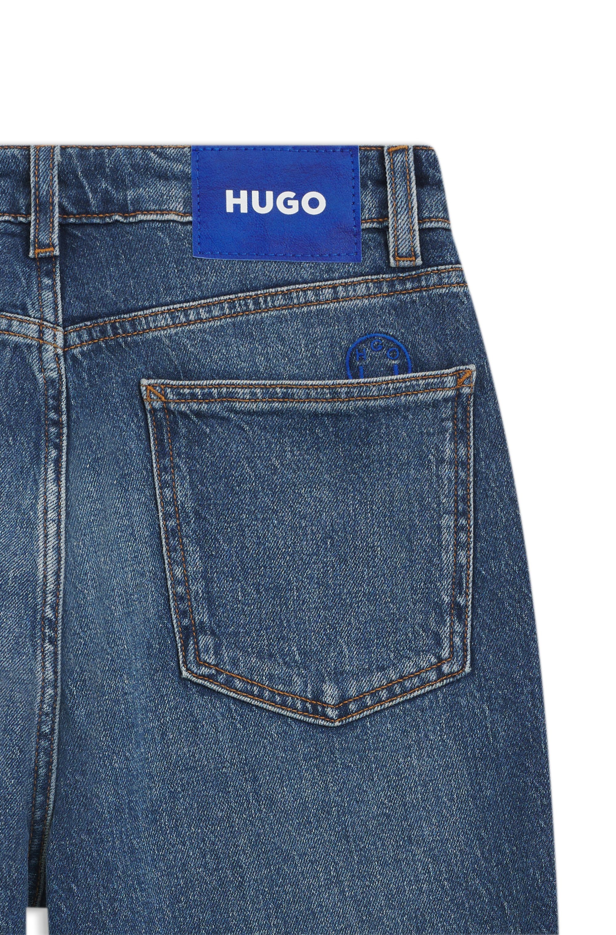 HUGO Blue Mom-Jeans »Noe«, Straight Fit Jeans mit hoher Leibhöhe