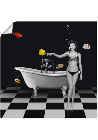 Artland Wandbild »Ein Badezimmer für Fische«, Frau, (1 St.), in vielen Größen &... kaufen