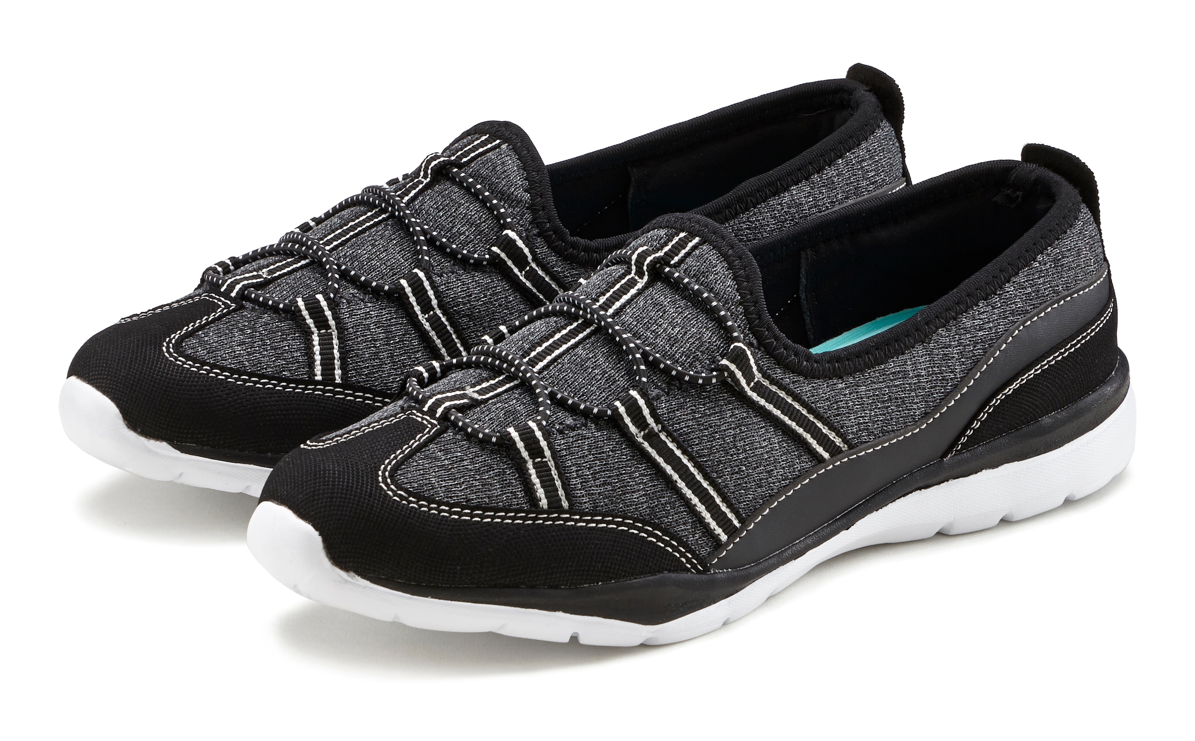 LASCANA Sneaker, Halbschuh, Freizeitschuh, Slipper, Slip On Sneaker VEGAN