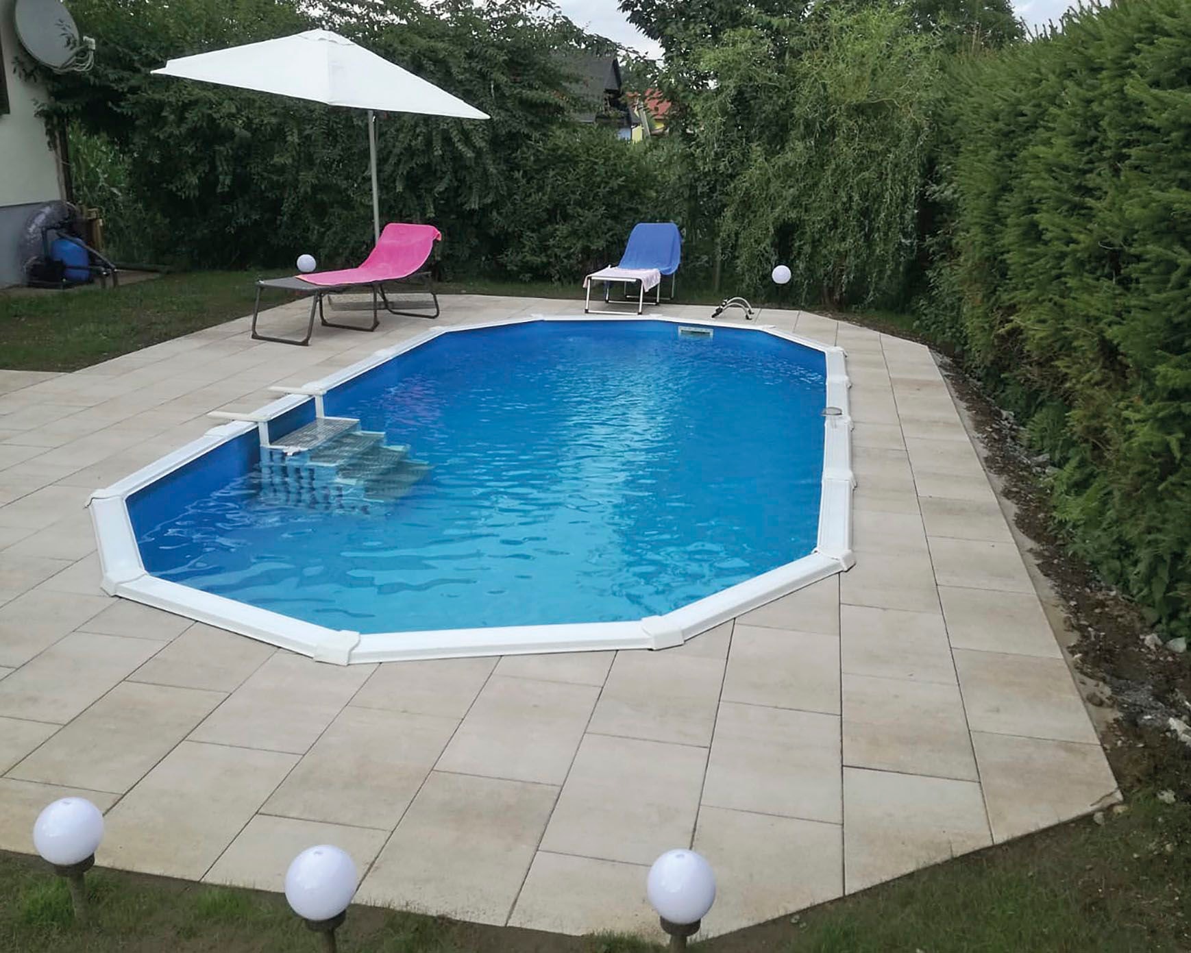 KWAD Poolwandisolierung »Pool Protector T60«, (32 St.), für Ovalformbecken der Größe 730x360x132 cm