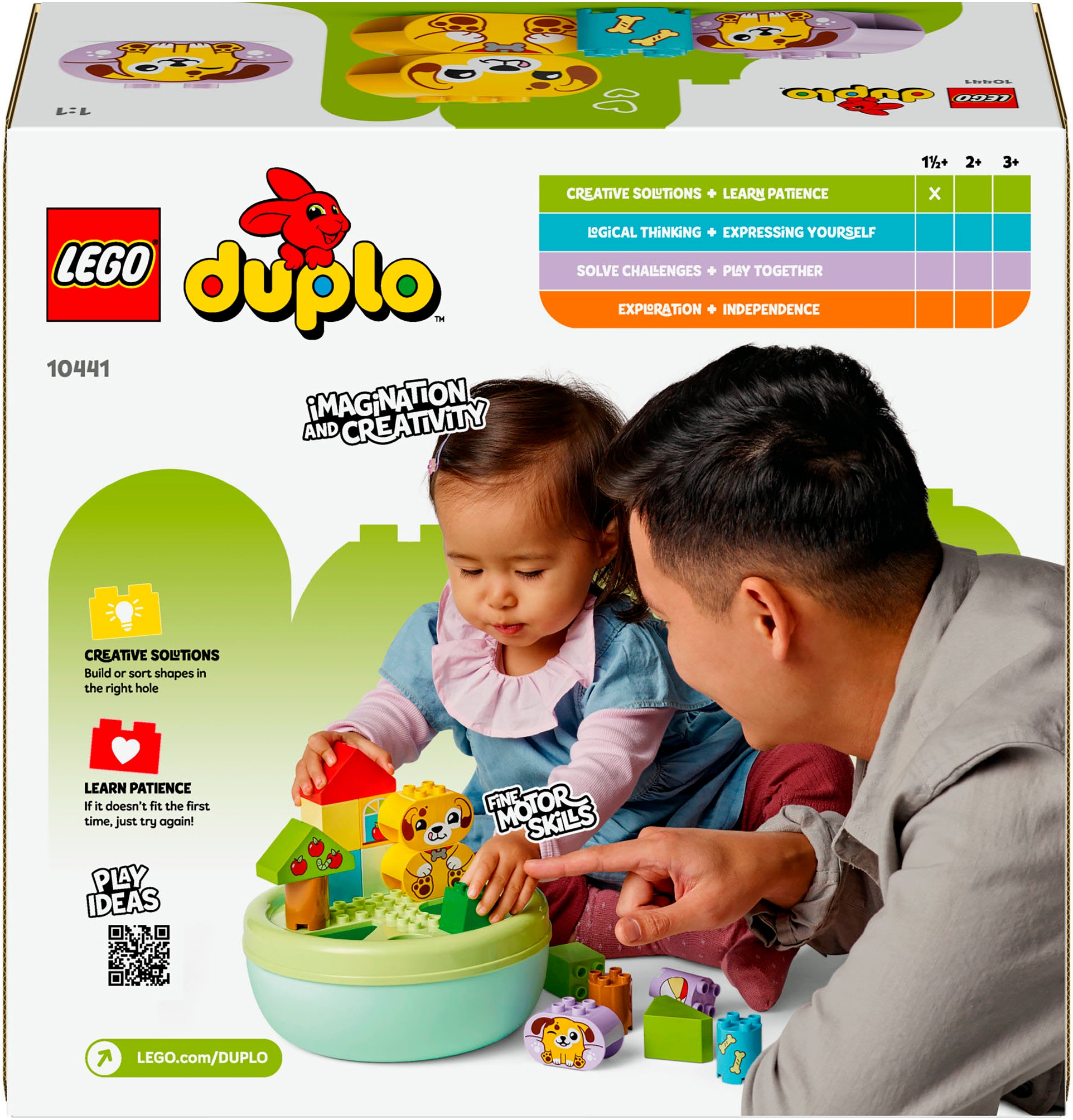 LEGO® Konstruktionsspielsteine »Formsortierer: Welpenhaus (10441), LEGO DUPLO My First«, (17 St.), Made in Europe