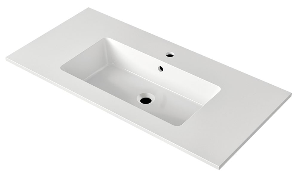 nobilia® Badmöbel-Set »Levere«, (4 St., vormontiert, mit Soft-Close), inkl. Spiegel mit Touch-Sensor, in vier Breiten