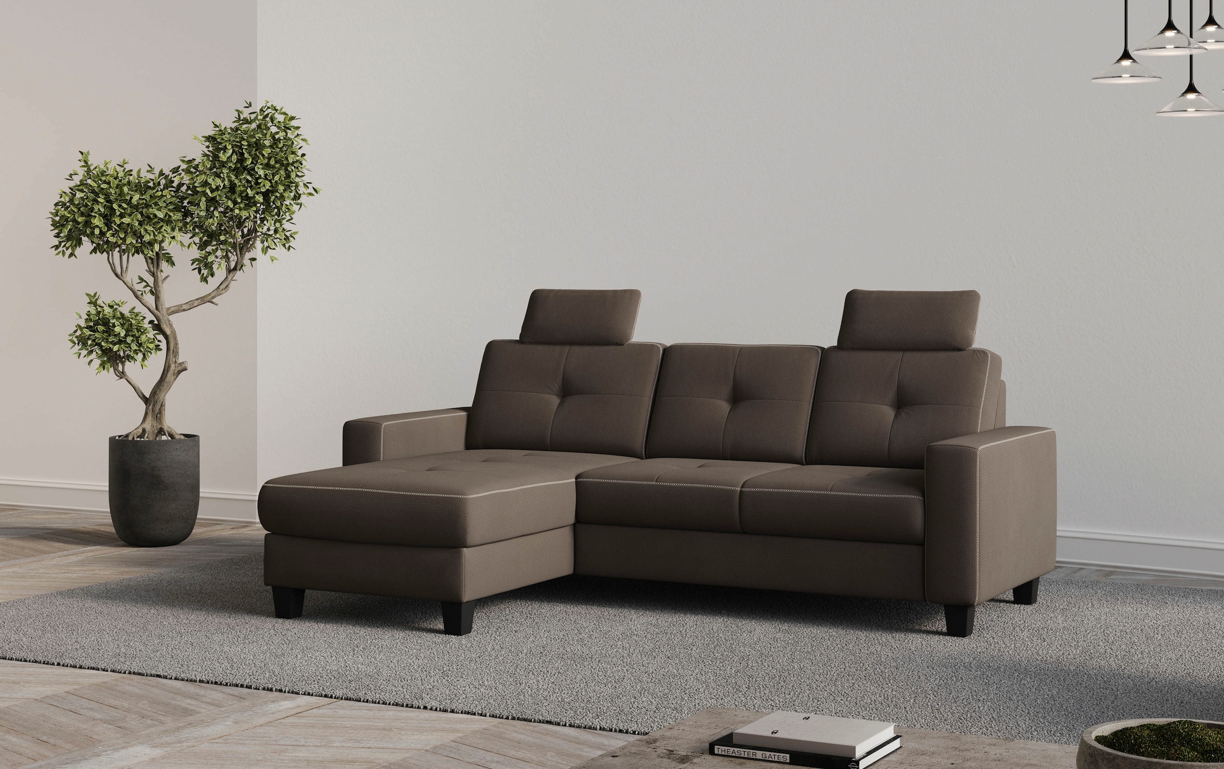 Places of Style Ecksofa "Varese", wahlweise mit Bettfunktion und Bettkasten günstig online kaufen