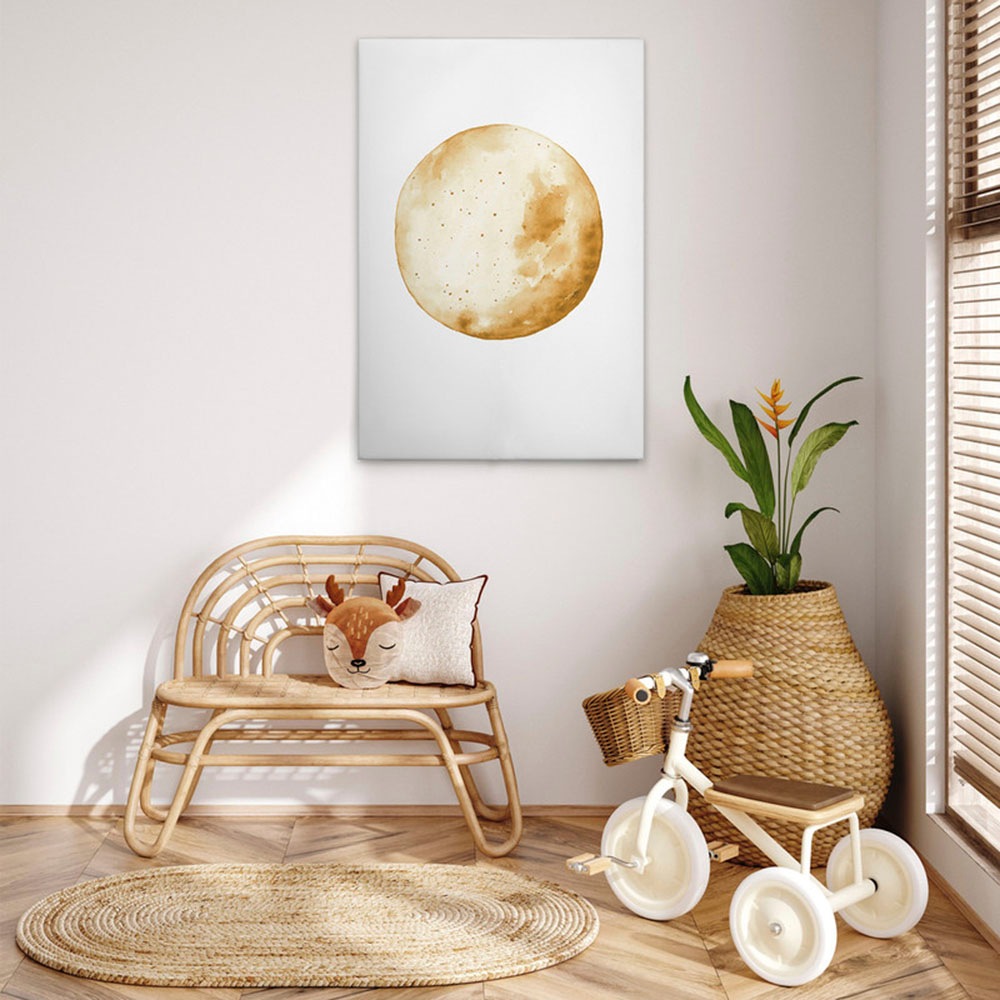 A.S. Création Leinwandbild »Golden Moon - Wandbild Weiß Gelb Gold Keilrahme günstig online kaufen