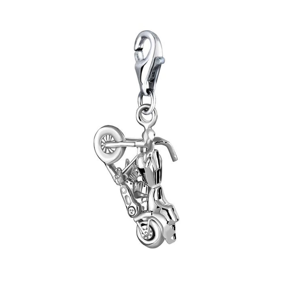 Nenalina Charm-Einhänger »Big Bike-Anhänger Motorrad Cross 925 Silber«