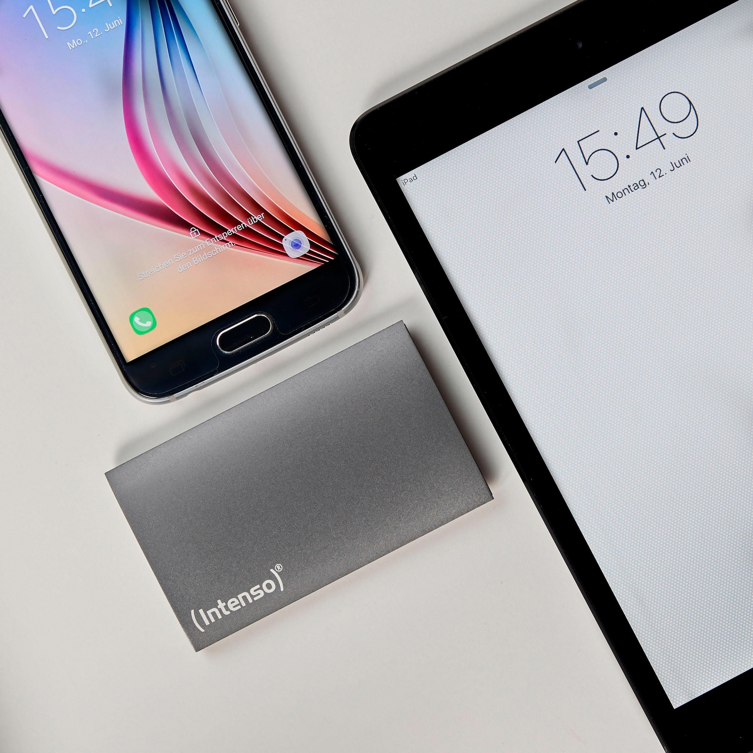 Intenso externe SSD »Portable SSD Premium«, 1,8 Zoll, Anschluss USB 3.0, Aluminium extra Slim