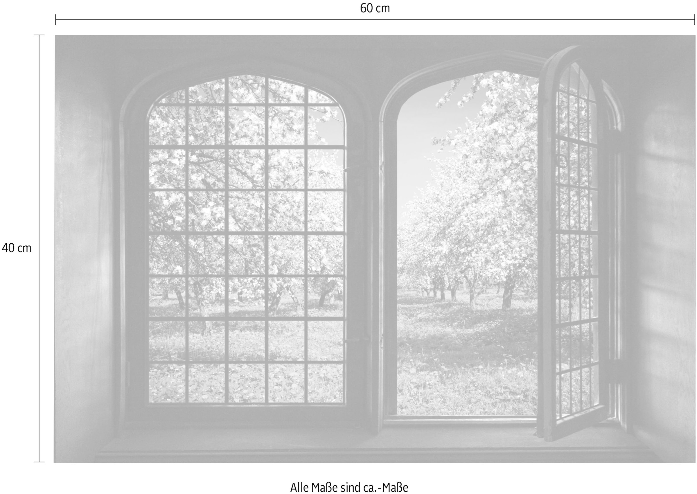 queence Wandsticker »Frühling«, Wandsticker, Wandbild, selbstklebend, 3D, Fenster