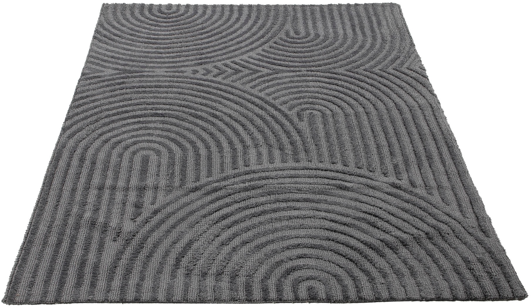 carpetfine Teppich »Holly Zen 1«, rechteckig, 12 mm Höhe, Hoch-Tief-Effekt, geometrisch, Zeitloses Design, dekoratives Highlight