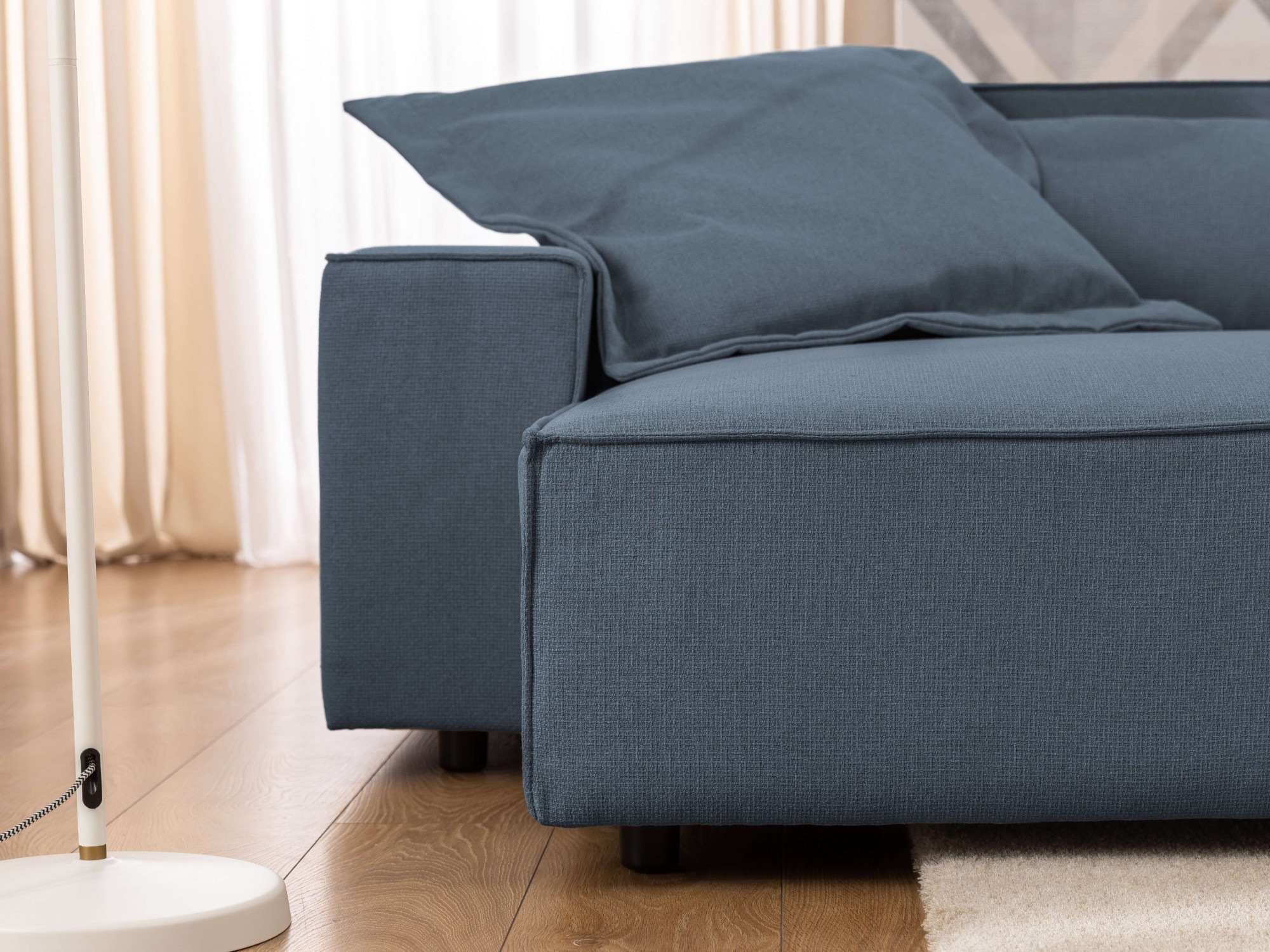 OTTO home Ecksofa »KINLEE Design-Sofa mit Recamiere rechts/links, Maße B/T/H 251/144/70cm«, L-Form mit Wellenunterfederung, ohne Bettfunktion, modern und beguem