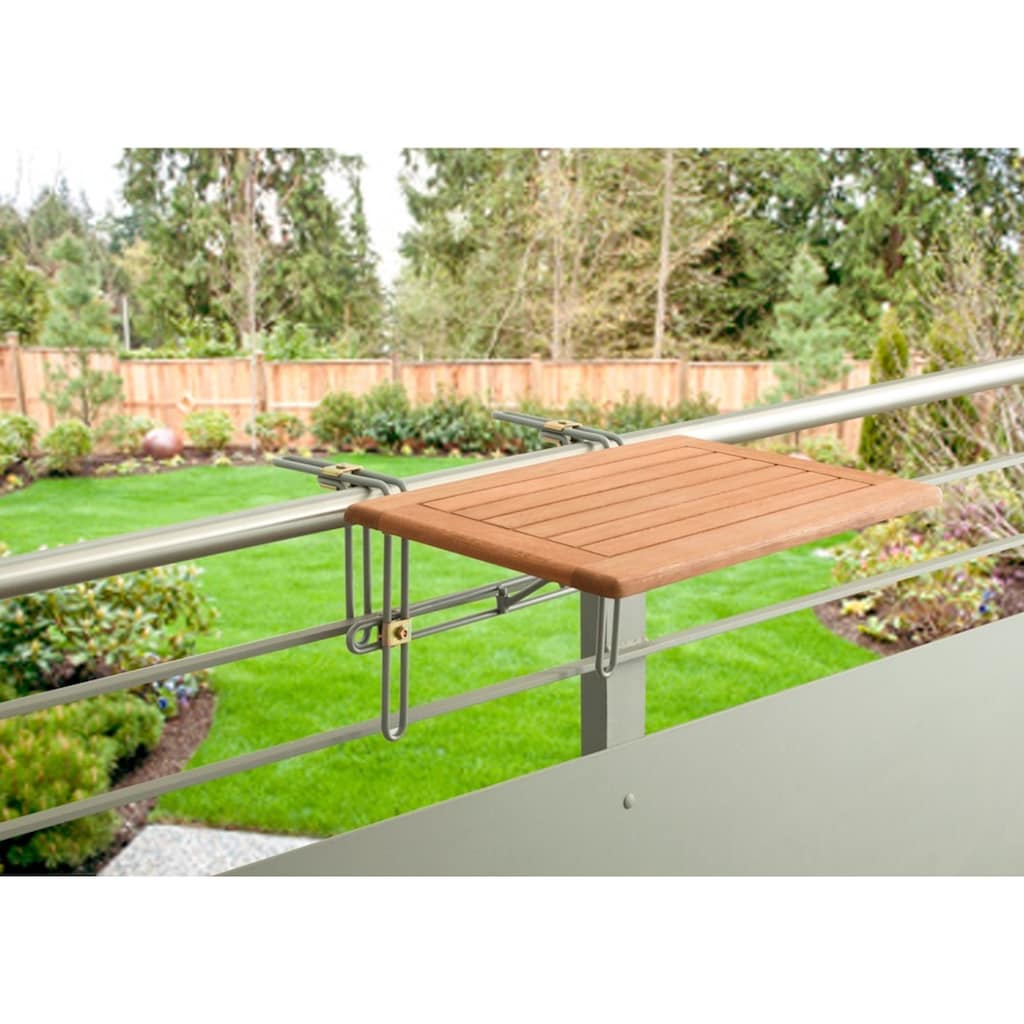 MERXX Balkonhängetisch »Holz«, für den Balkon geeignet, 60x40 cm