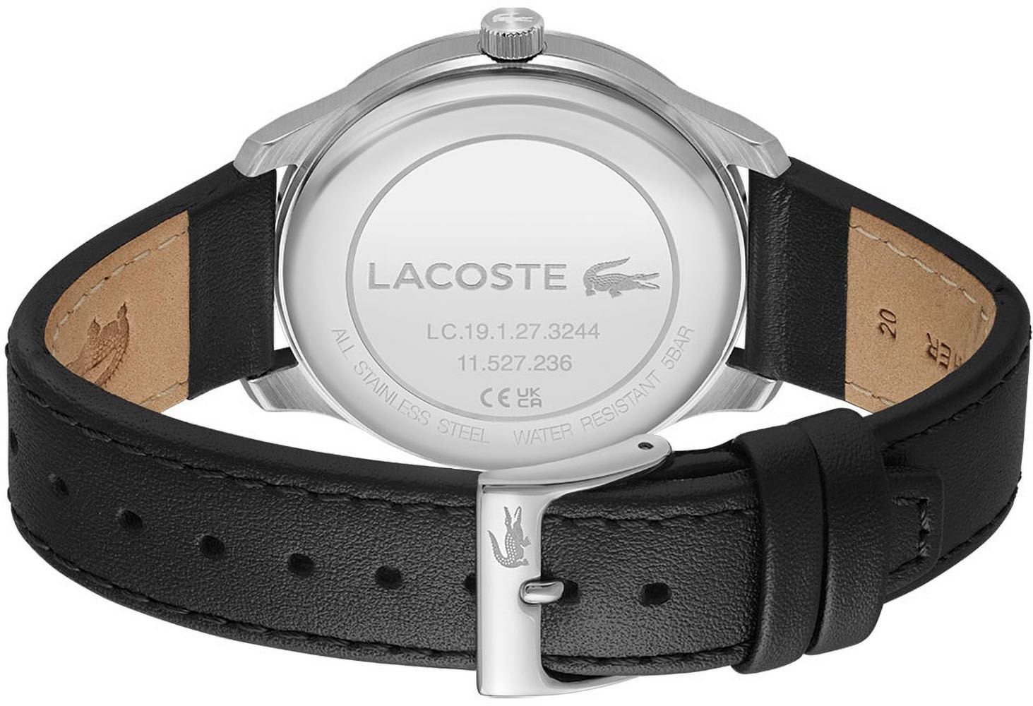 Lacoste Quarzuhr »LISBON«, Armbanduhr, Herrenuhr, Lederarmband, analog