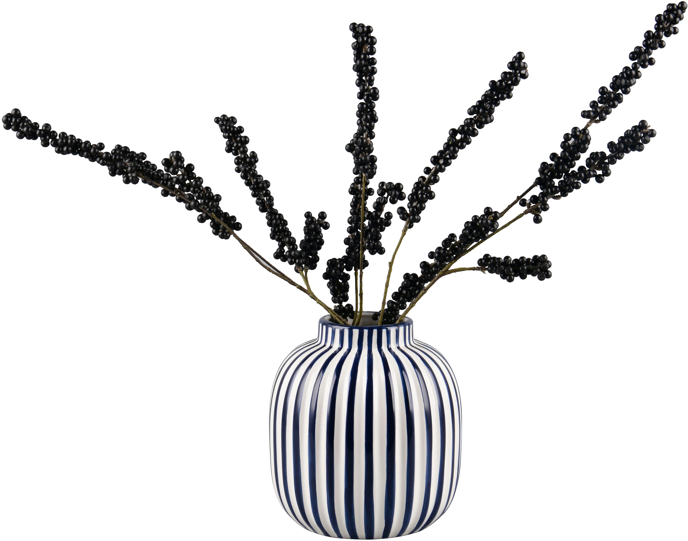 MIRRORS AND MORE Dekovase »SAVANNA« Dekovase mit Streifen günstig online kaufen