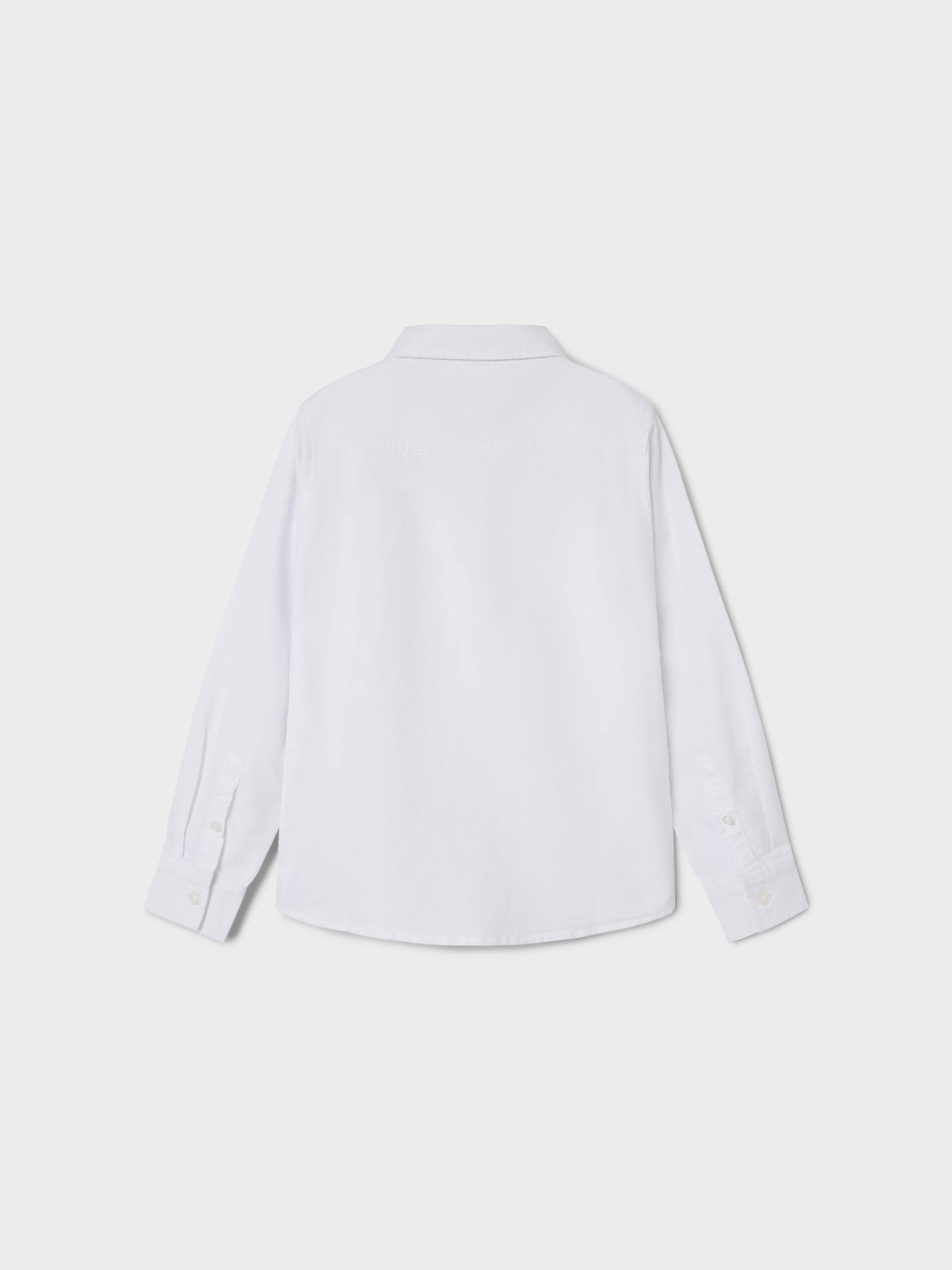 Name It Langarmhemd »NKMNEWSA für Jungen mit Knopfleiste und Baumwollkomfort«, unifarben, casual, regular fit, Baumwolle, Hemdkragen