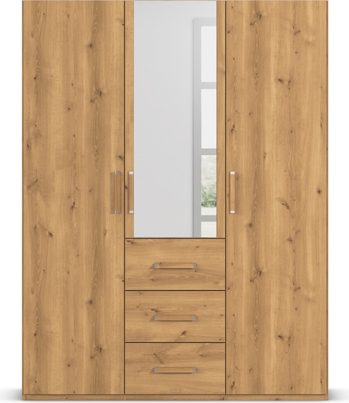 rauch Drehtürenschrank »Kleiderschrank Schrank Garderobe Schlafzimmerschrank EVELYN«, (in 2 Höhen 197 oder 210 cm erhältlich), in elegantem Stil mit Schubladen 3 Breiten und 2 Höhen MADE IN GERMANY