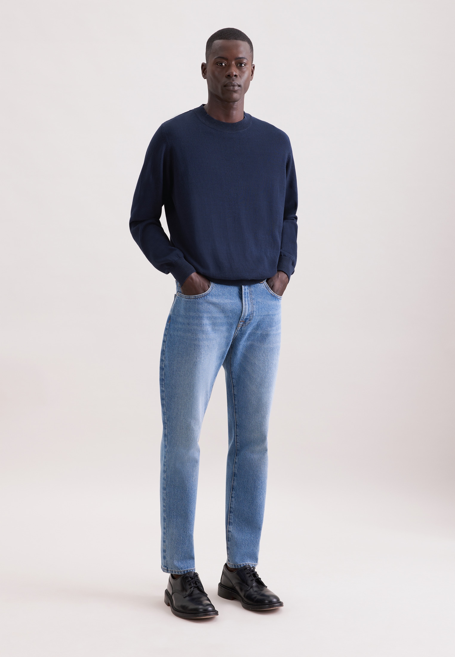 seidensticker Strickpullover »Schwarze Rose« 1/1 Rundhals Uni