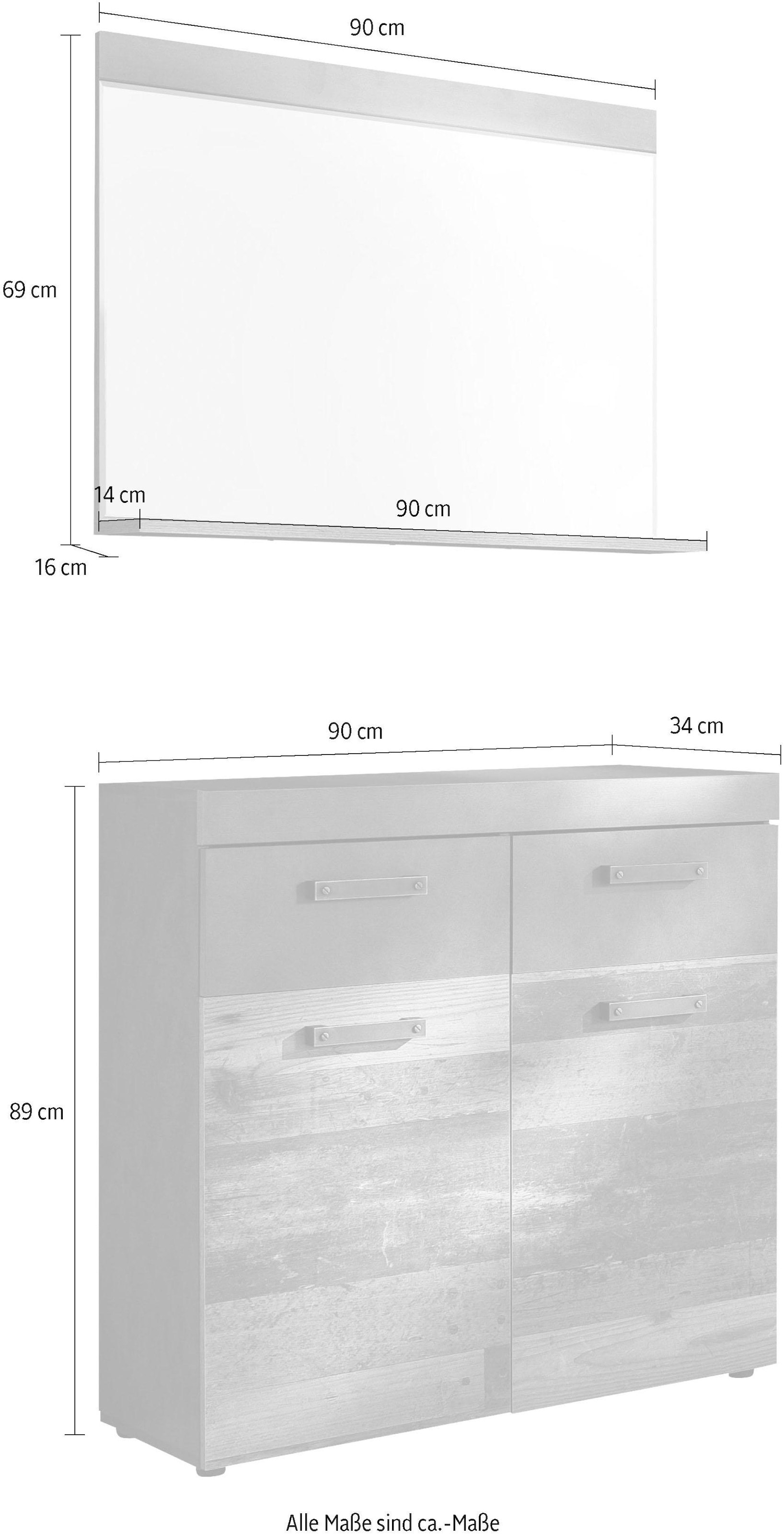 INOSIGN Garderoben-Set »Ilana«, (Set, 2 St.), moderner Industrial Style