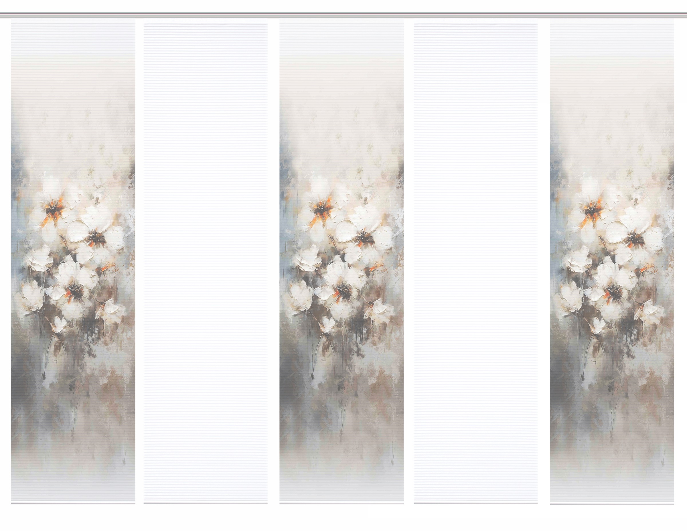 HOME in green Schiebegardine »ARISTEA« Paneelwagen 5 Stk. tlg. Bambusoptik, günstig online kaufen