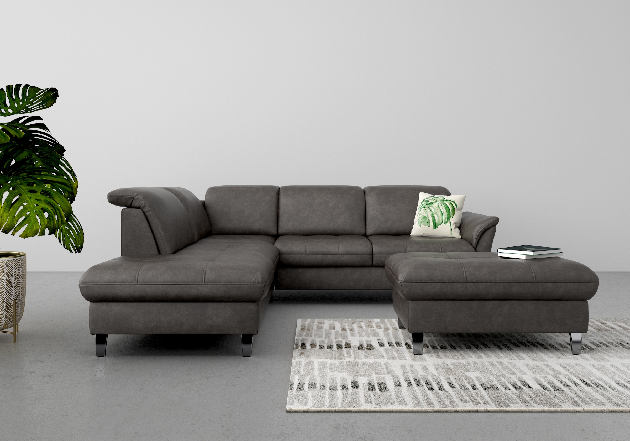 sit&more Ecksofa »Maggiore L-Form«, wahlweise mit Kopfteilverstellung, Bett günstig online kaufen
