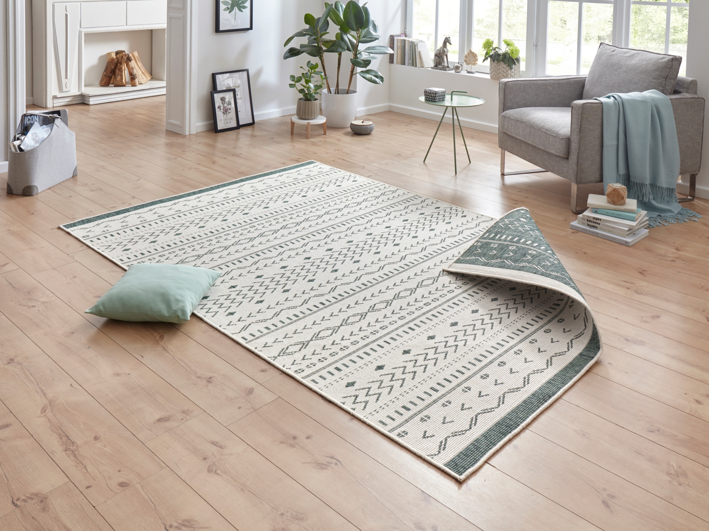 HANSE Home Teppich »Kuba Wendeteppich«, rechteckig, 5 mm Höhe, In-& Outdoor günstig online kaufen