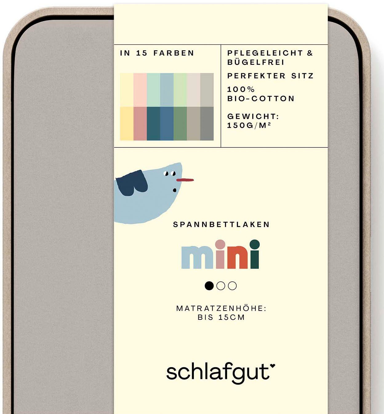 Schlafgut Spannbettlaken »Casual Mini Spannbettlaken«, für Kinder, MADE IN GREEN by OEKO-TEX®
