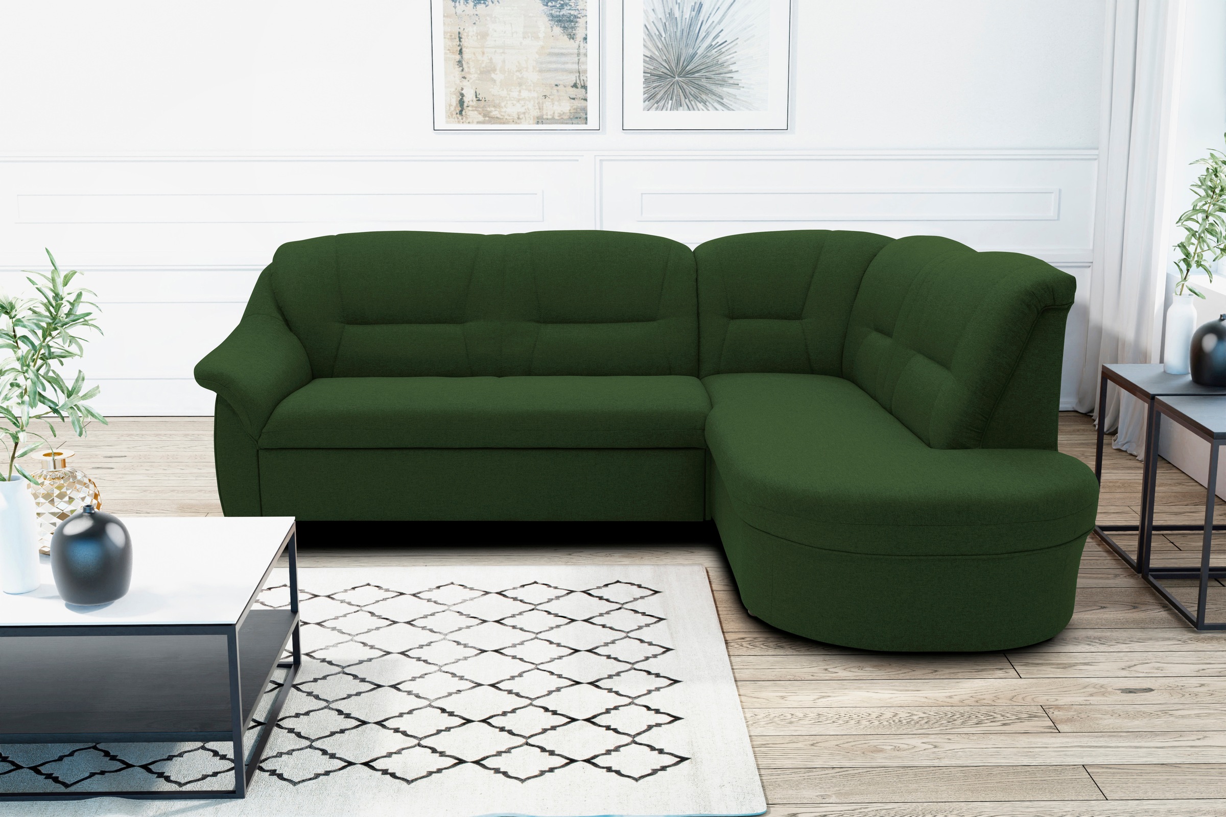 DOMO collection Ecksofa »Faenza für kleine Räume, Stellmaße 232,176cm, komf günstig online kaufen