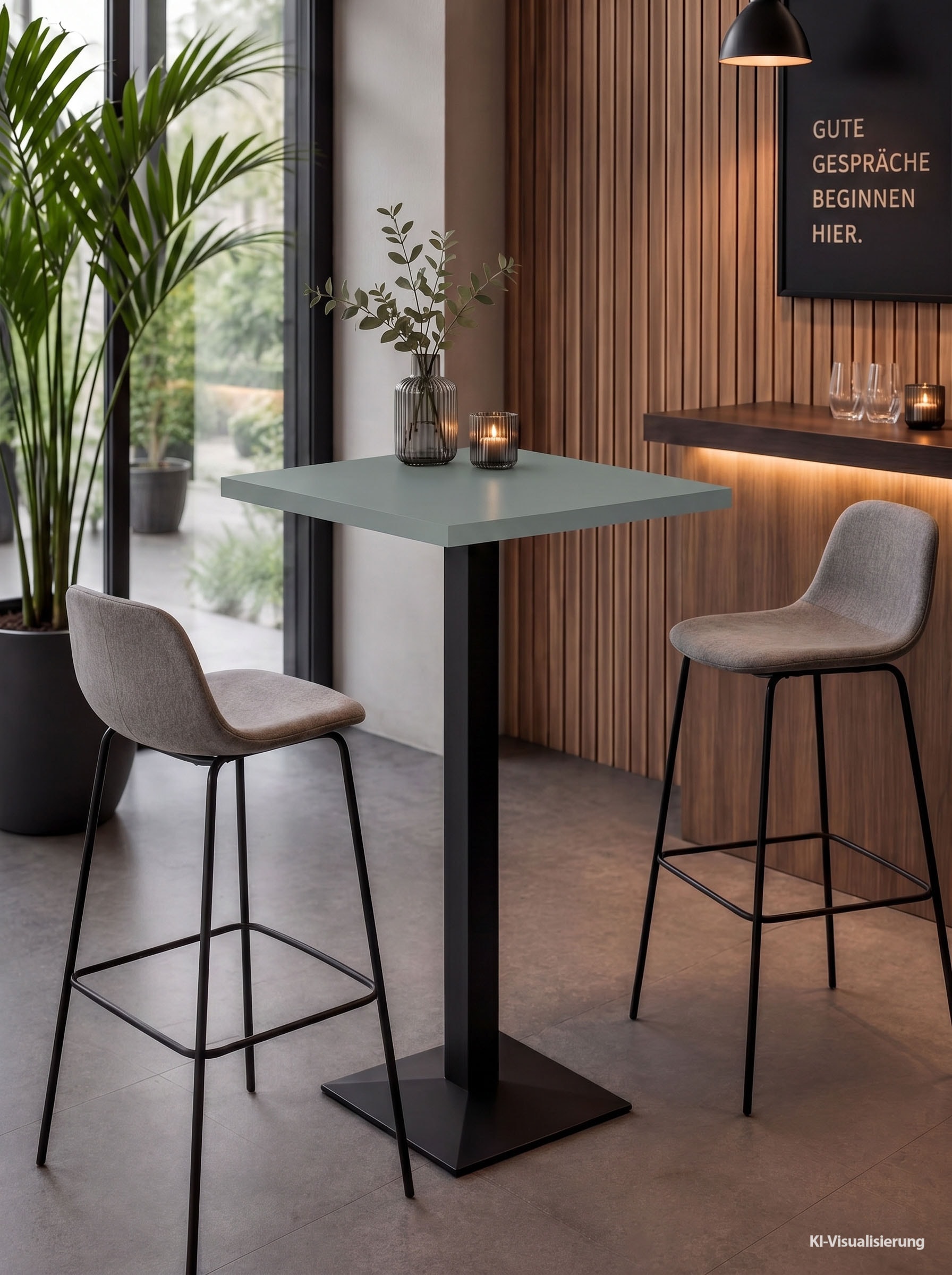 Mäusbacher »Big Bistro Metall« Quadrat-Säulengestell, eckige Platte BHT 70x105x70 cm