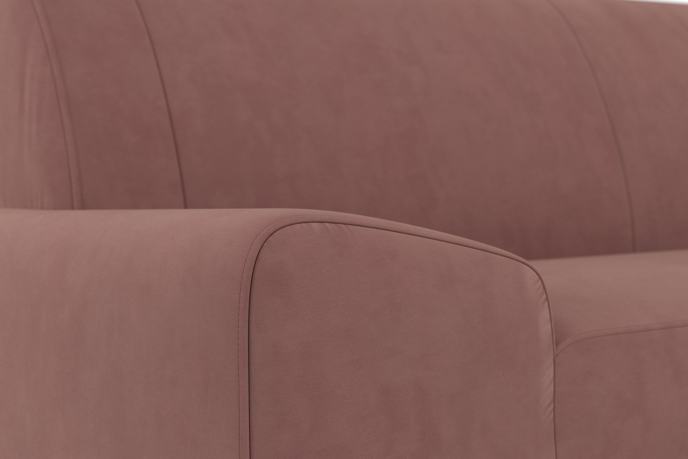 DOMO collection Ecksofa »Anzio L-Form, whlw. Bettfunktion, Federkern, hochwertig, Breite 271 cm«, Ohne Bettfunktion, Recamiere rechts, Samtoptik, malve