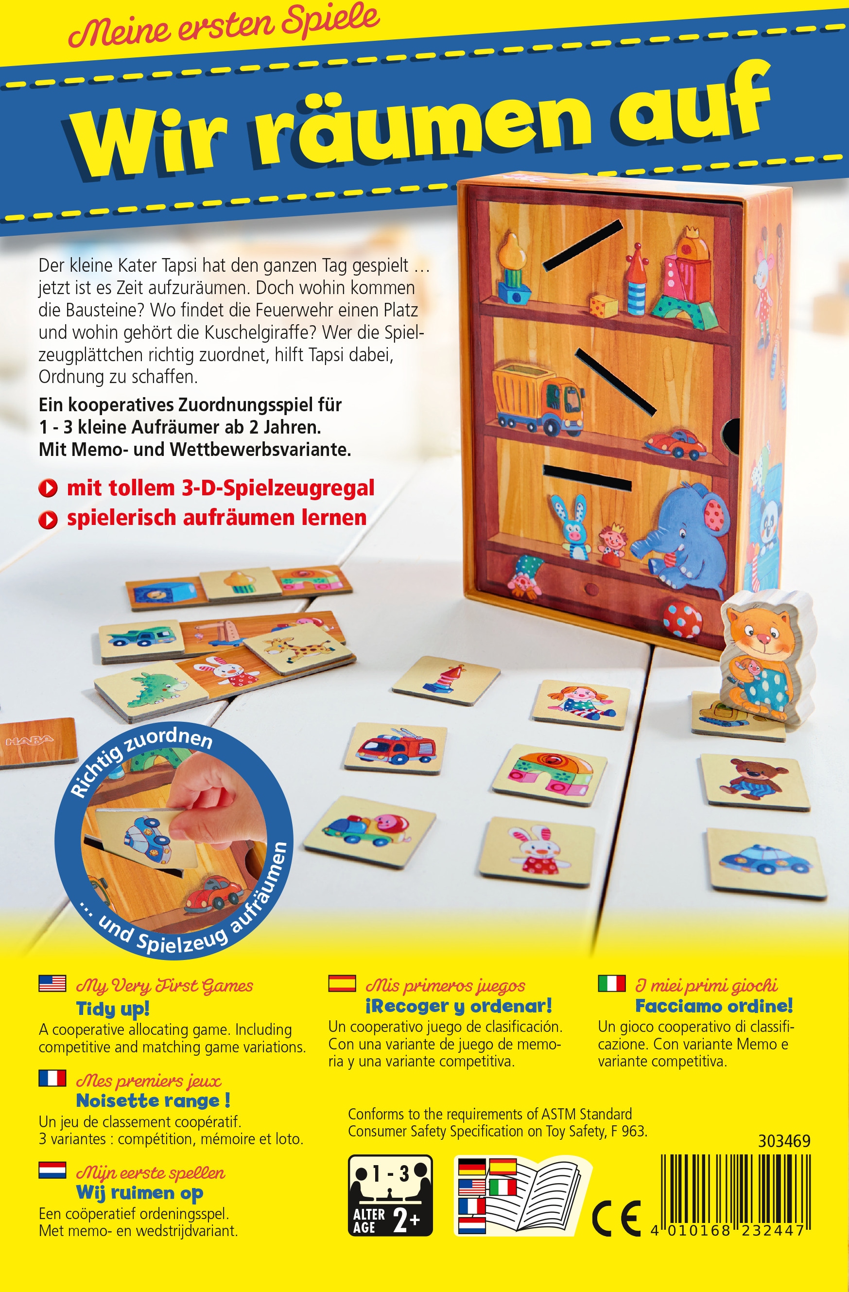 Haba Spiel »Meine ersten Spiele, Wir räumen auf«, Made in Germany