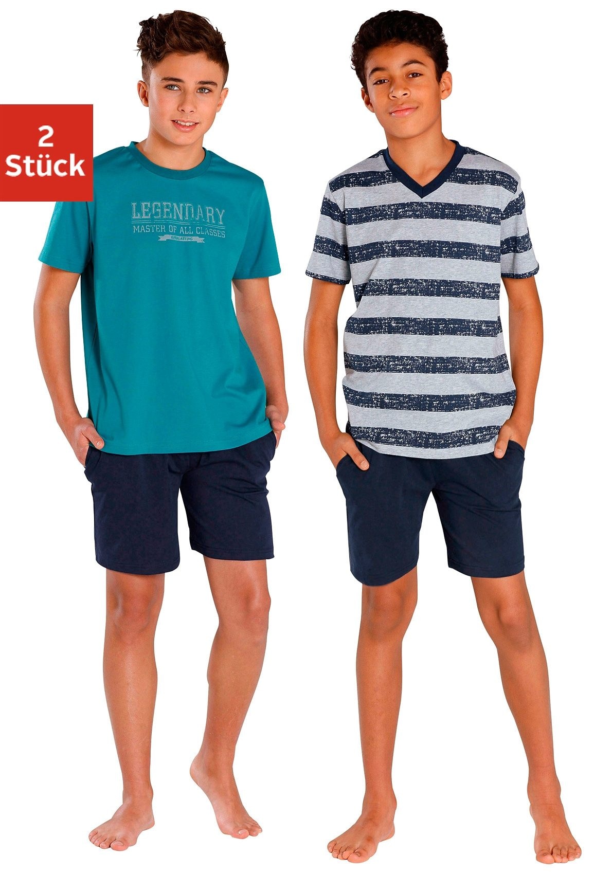 le jogger® Shorty, (4 tlg., Online-Shop Shirts mit unterschiedlichen Stück), im bestellen 2